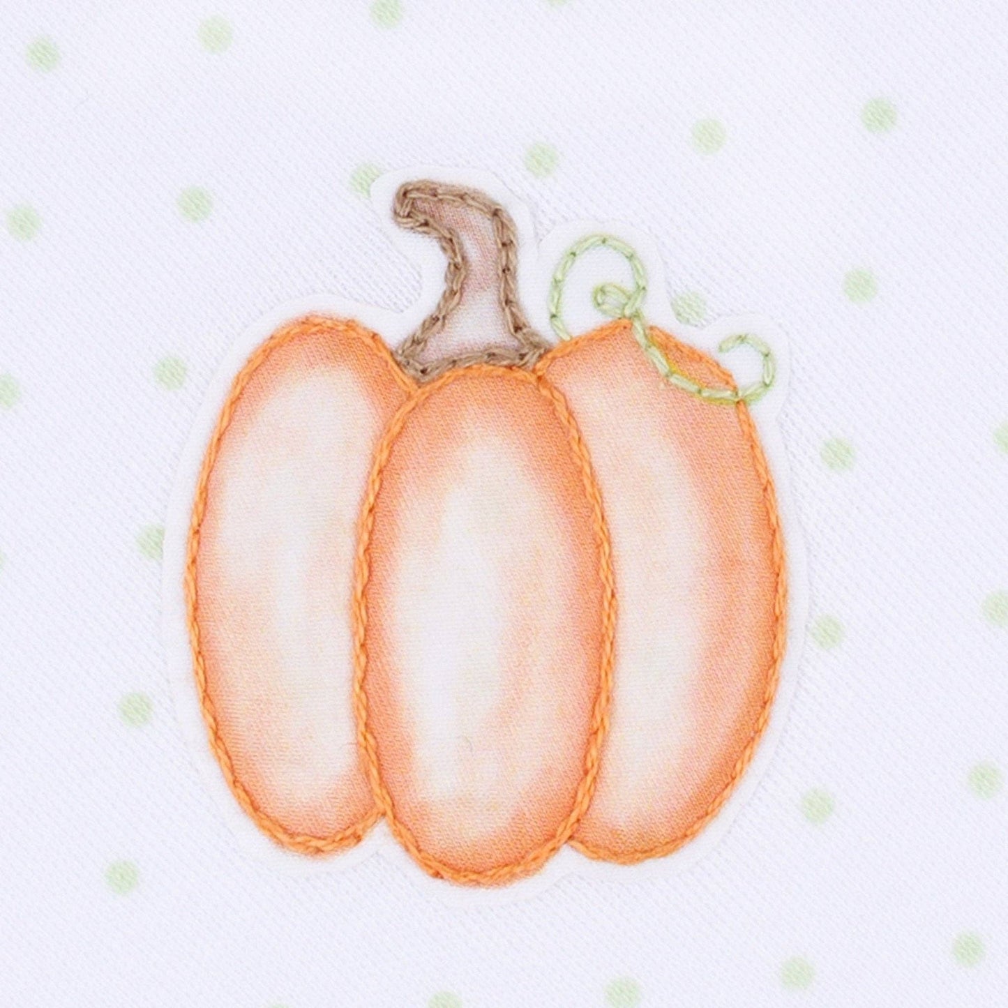 Baby Pumpkin Hand-Embroidered Boy Diaper Cover Set