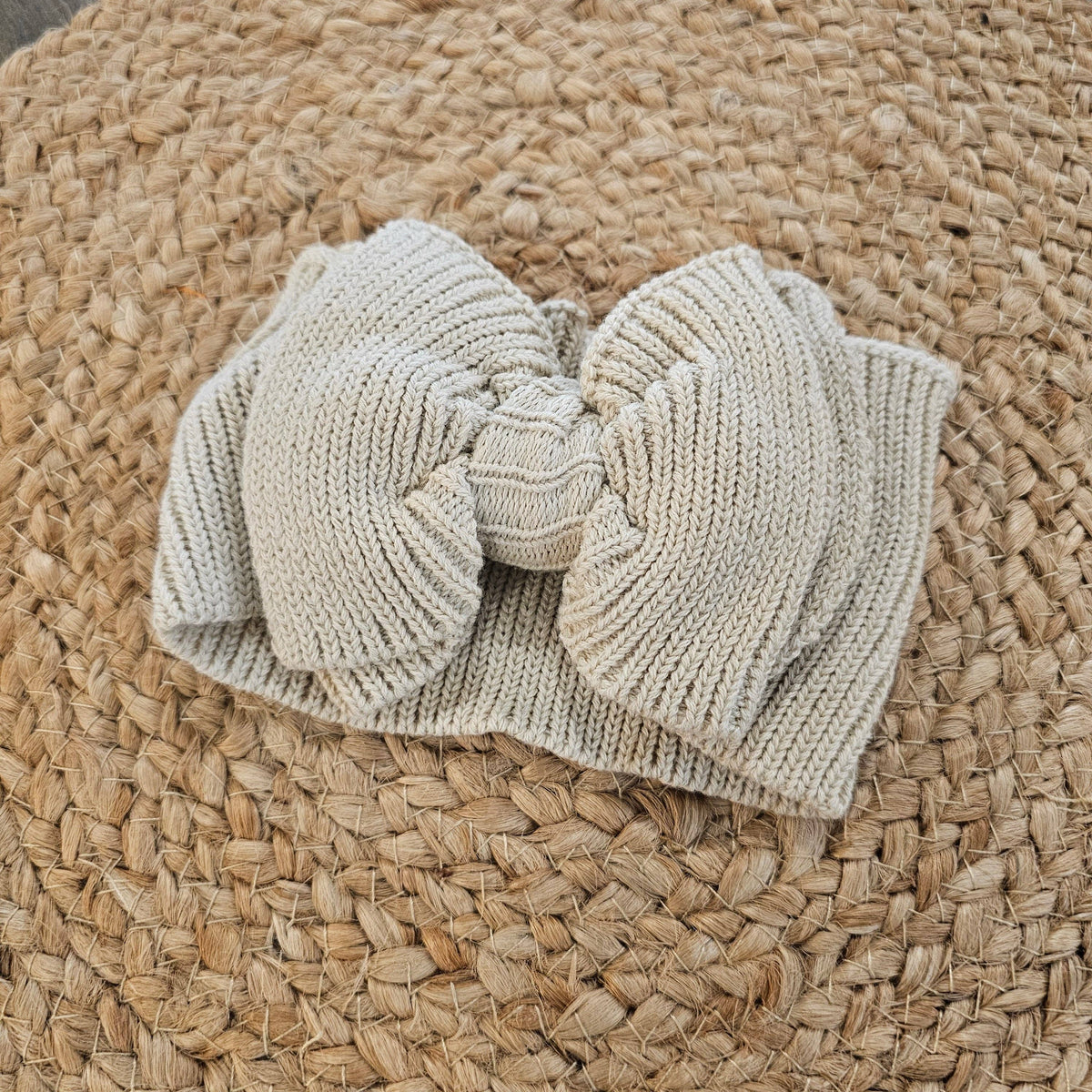 Oversized Knit Baby Bows