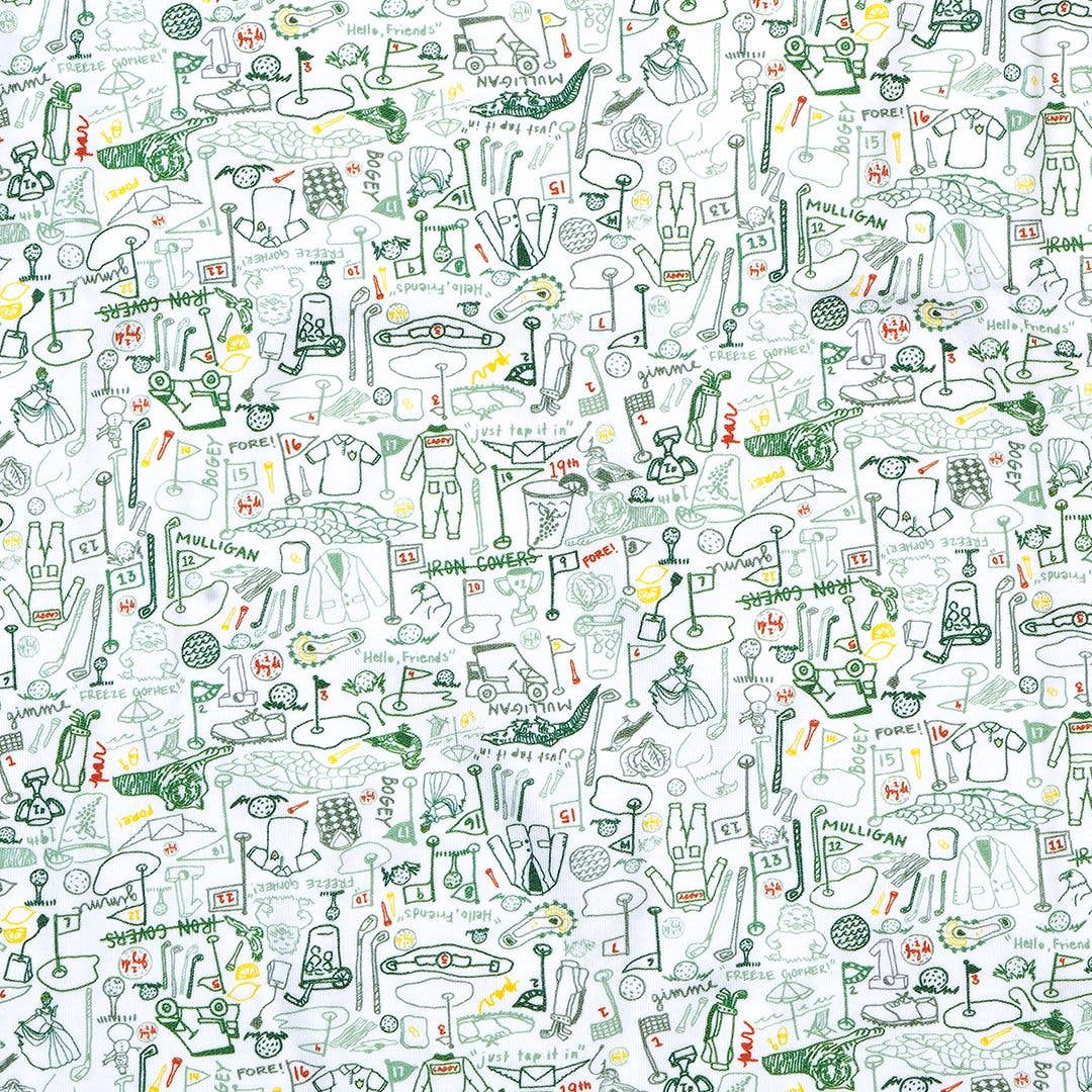 Kids Golf Print Polo Shirt