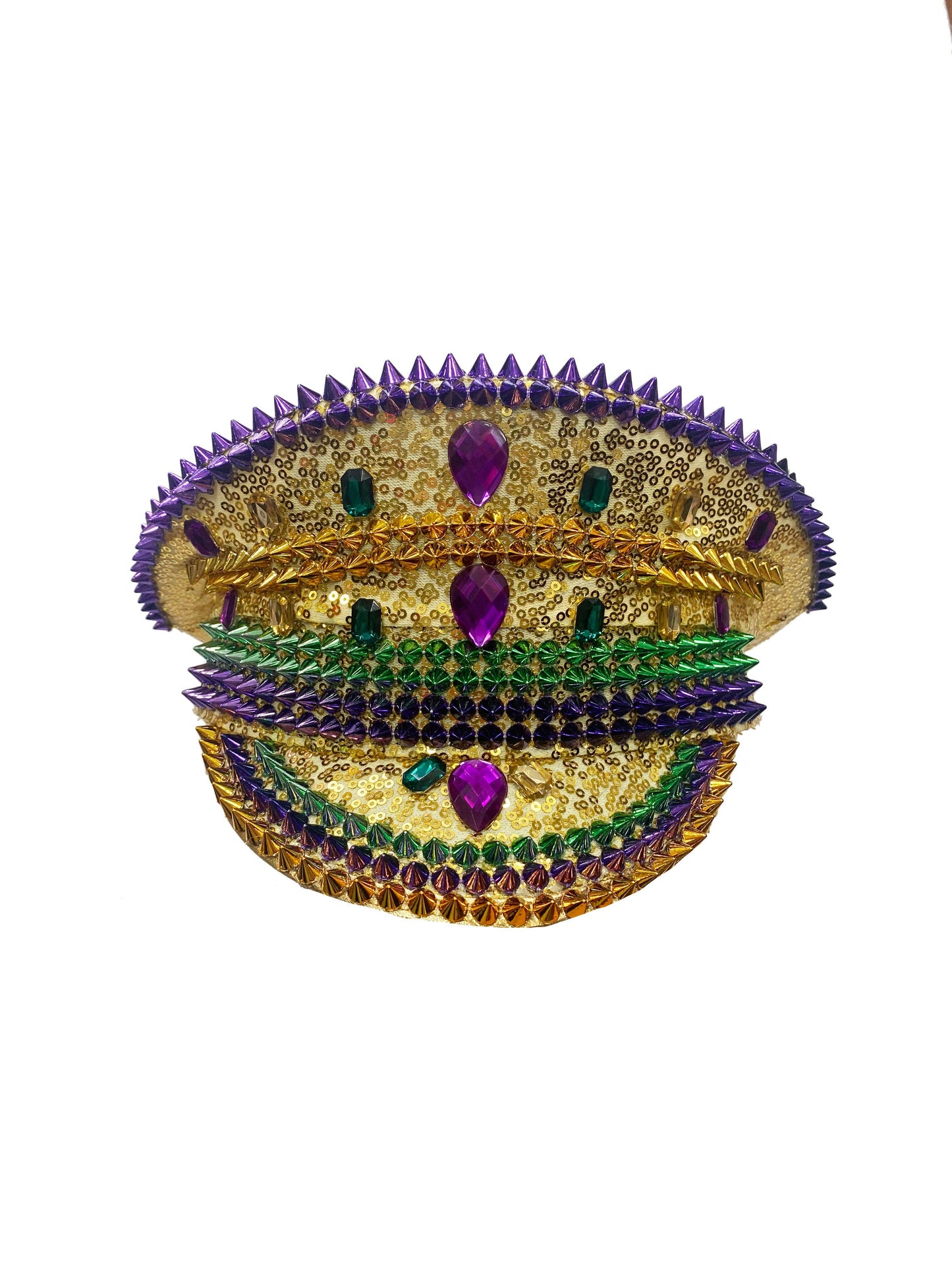 Conductor Hat - Purple, Green, Gold