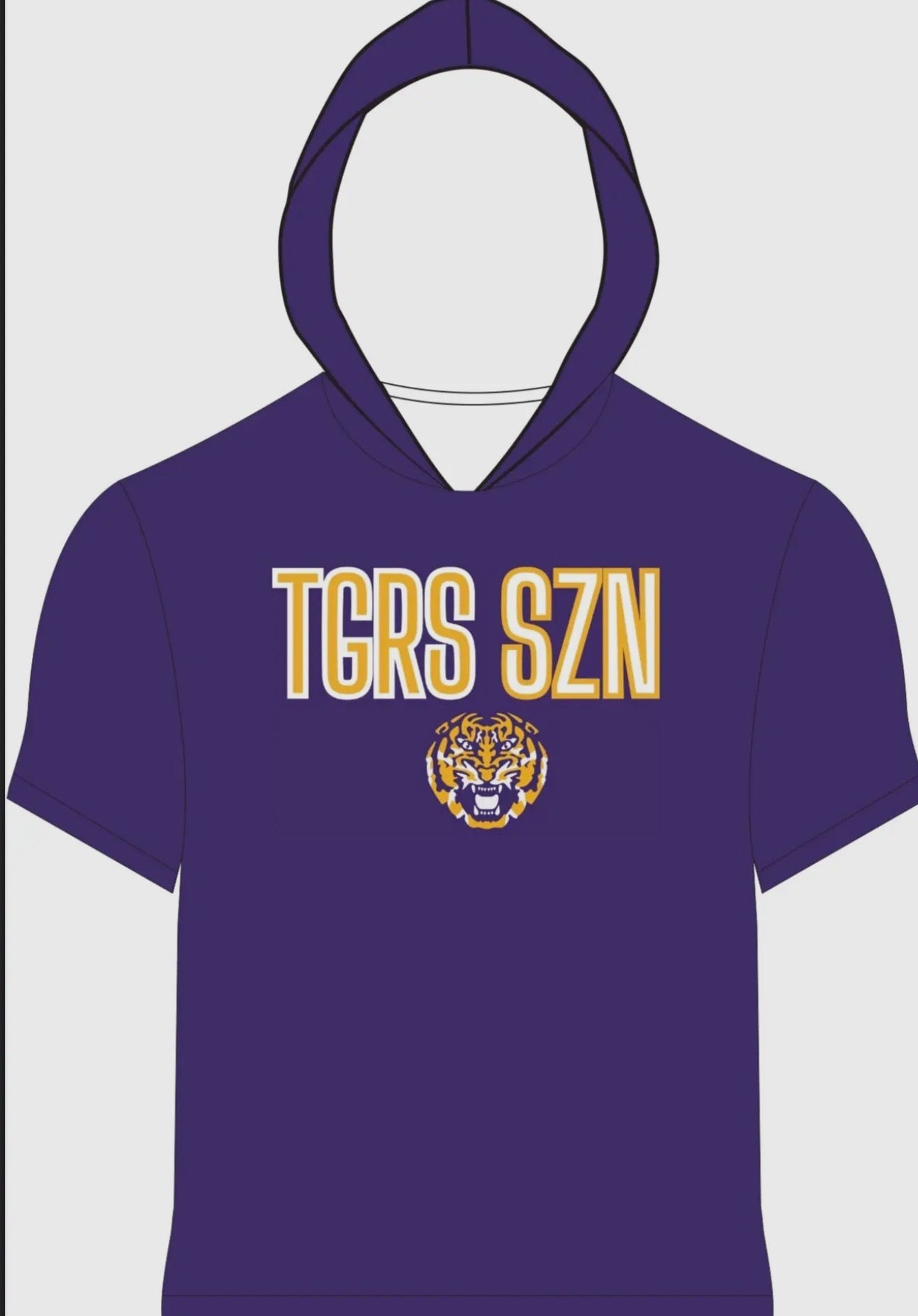 Adult Short Sleeve Hooodie