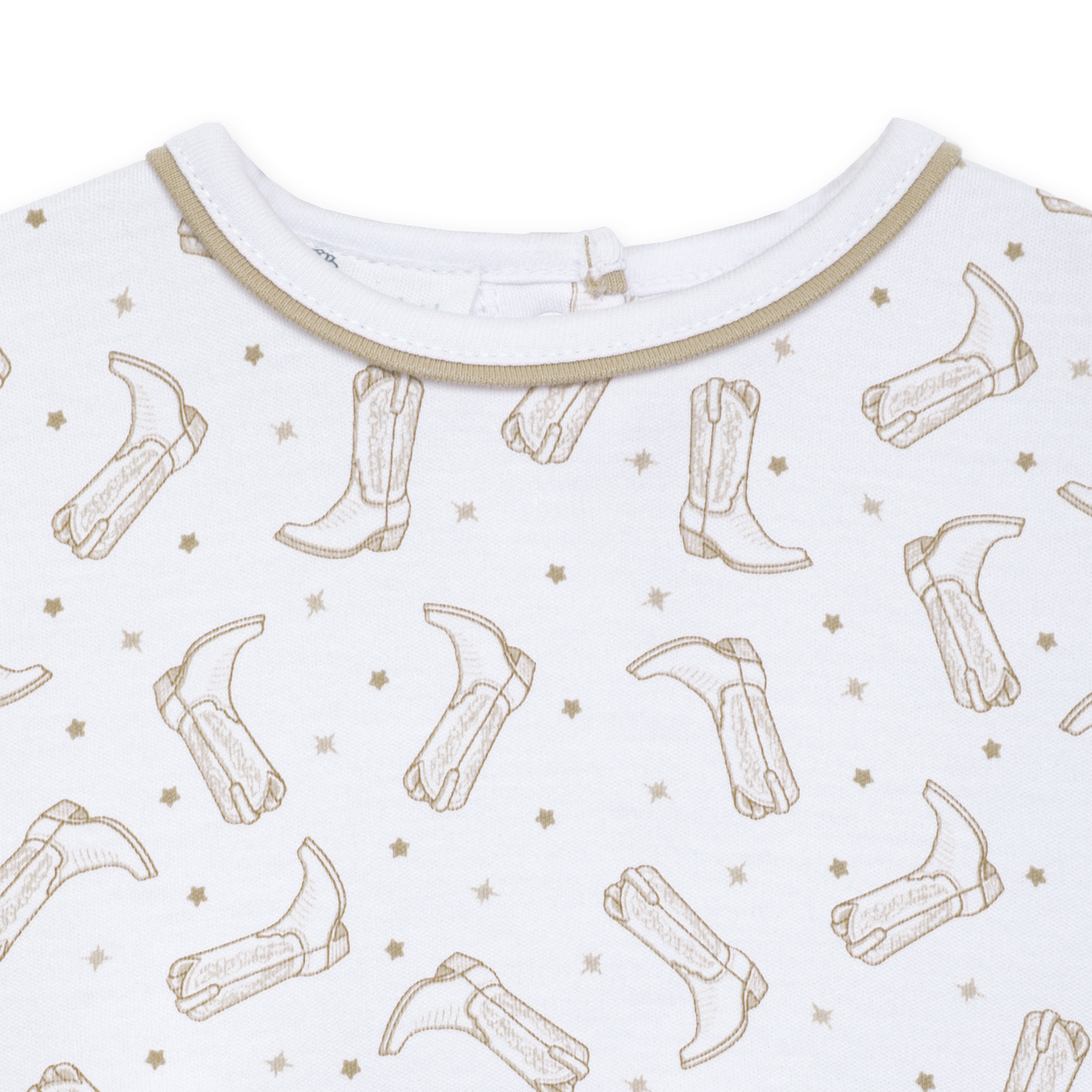 Darling Cowboy Boots Sleeveless Print Bubble - Ivory