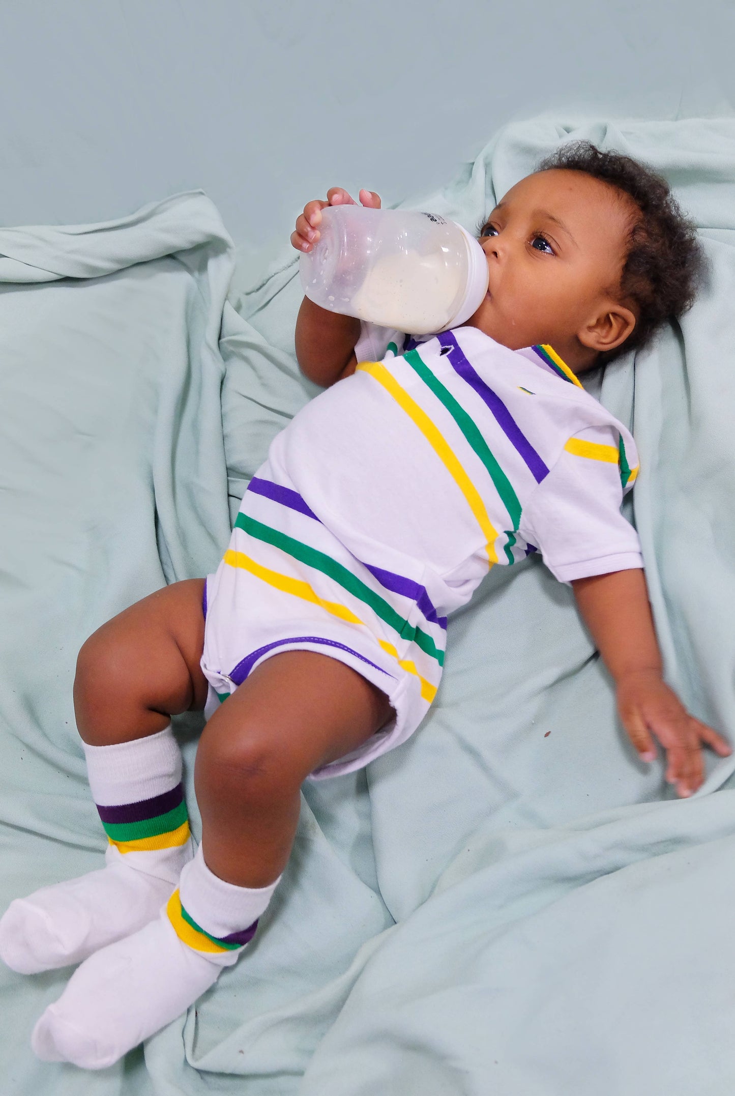 White Infinity Infant Onesie Short Sleeve