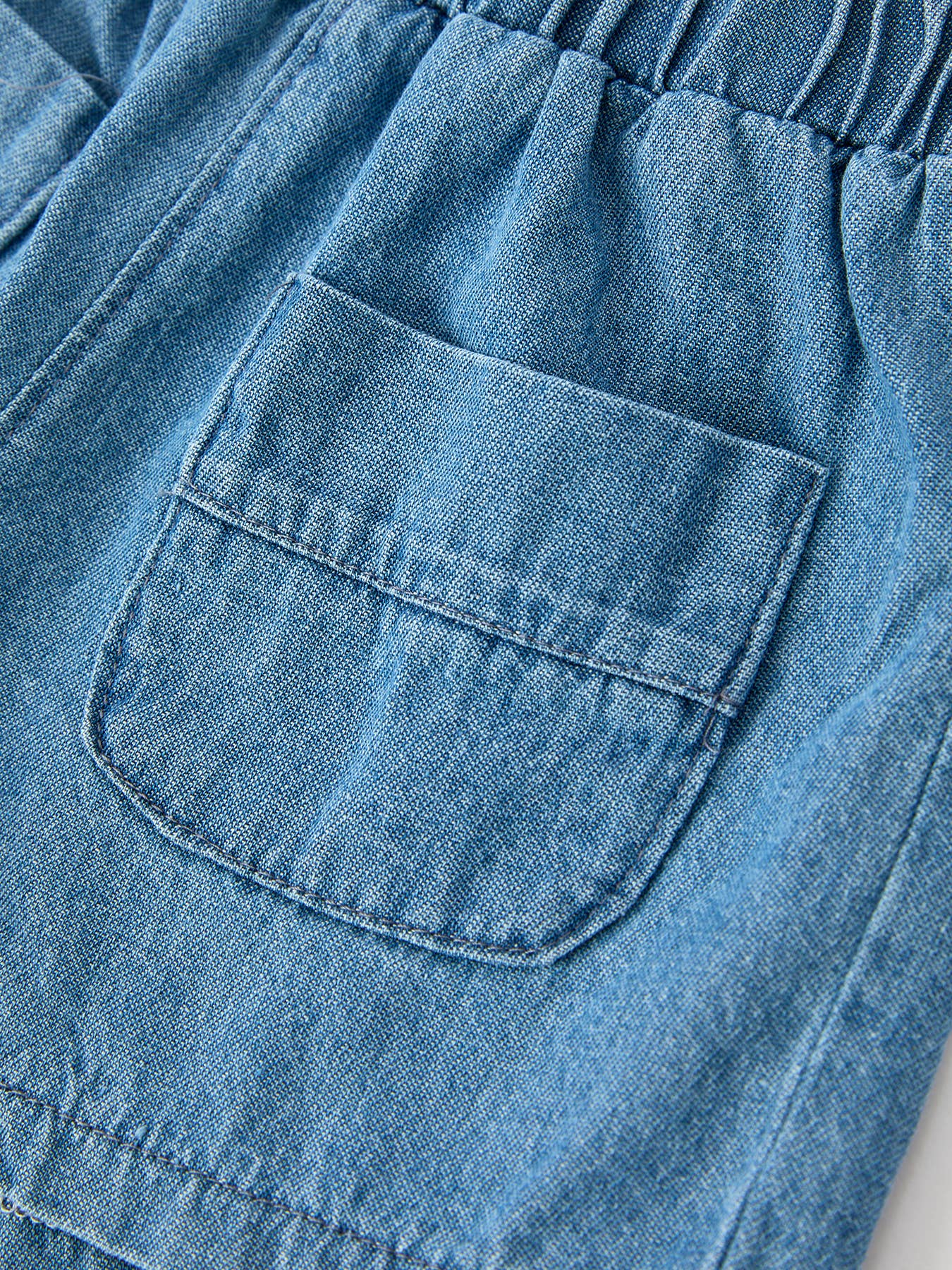 Baby Denim Shirt & Shorts Summer Set