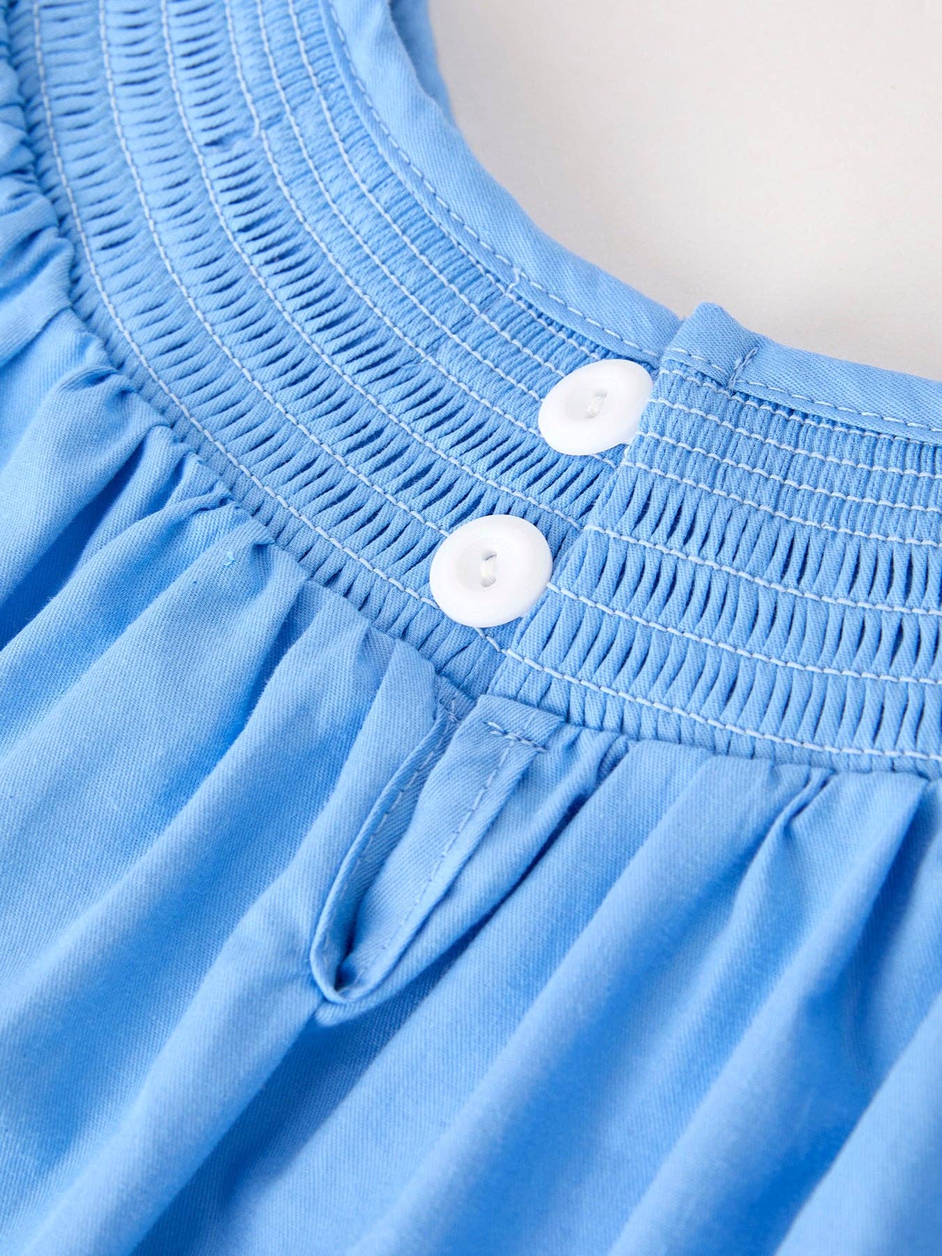 Blue Fall Thanksgiving&Halloween Pumpkin Smock Embroidery Lace Baby Girl Dress