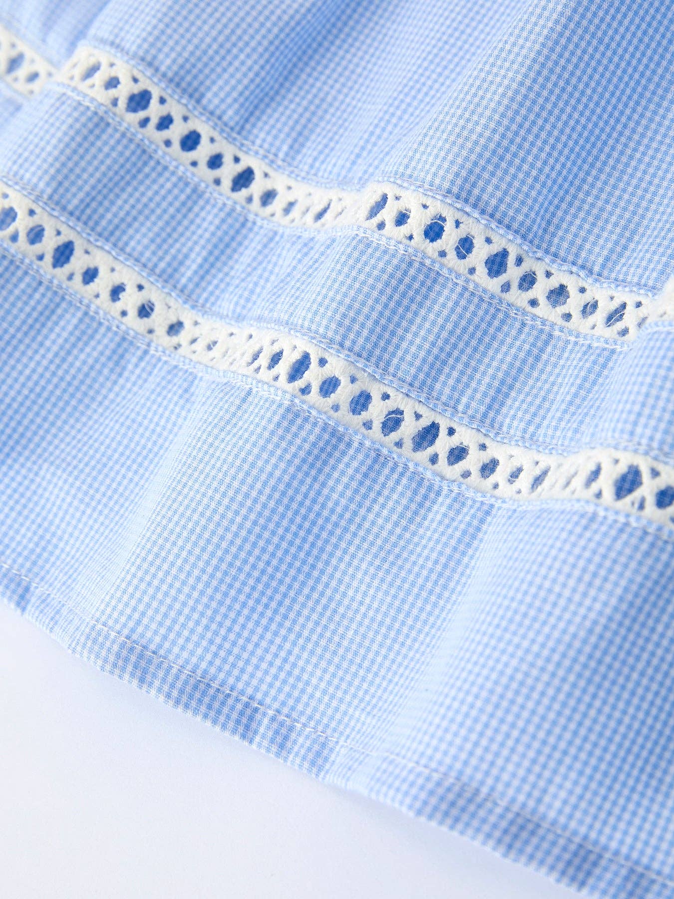 Blue Smocked Girls Dress