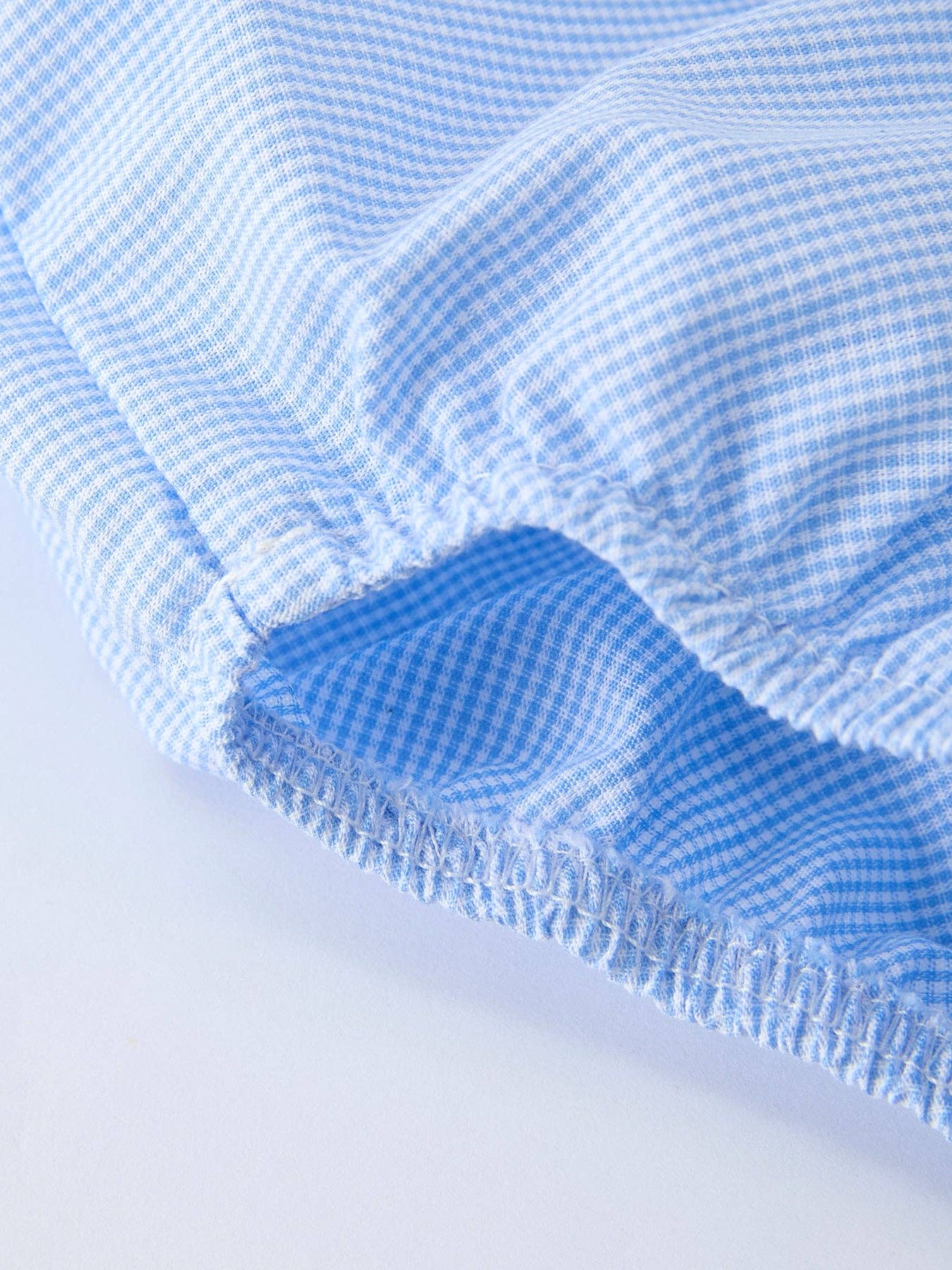 Blue Smocked Baby Boy Bloomer Set