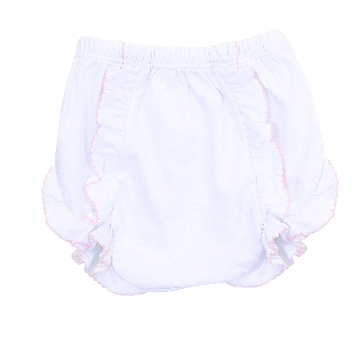Essentials Monogram Diaper Cover with Pink Trim