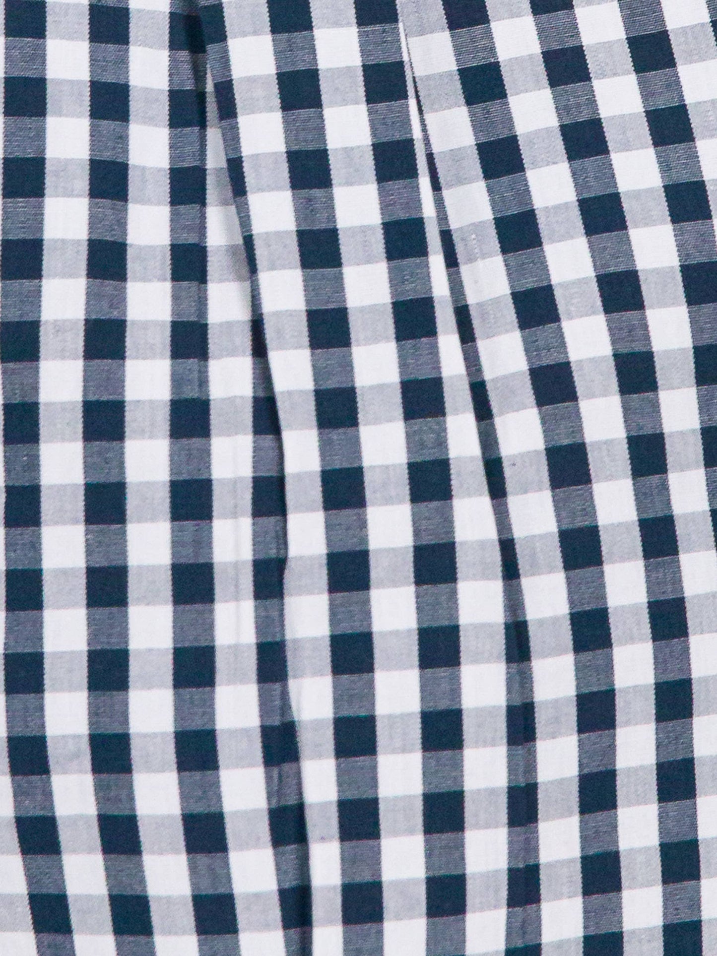 Boys Classic Dark Navy Gingham Long Sleeve Button Down