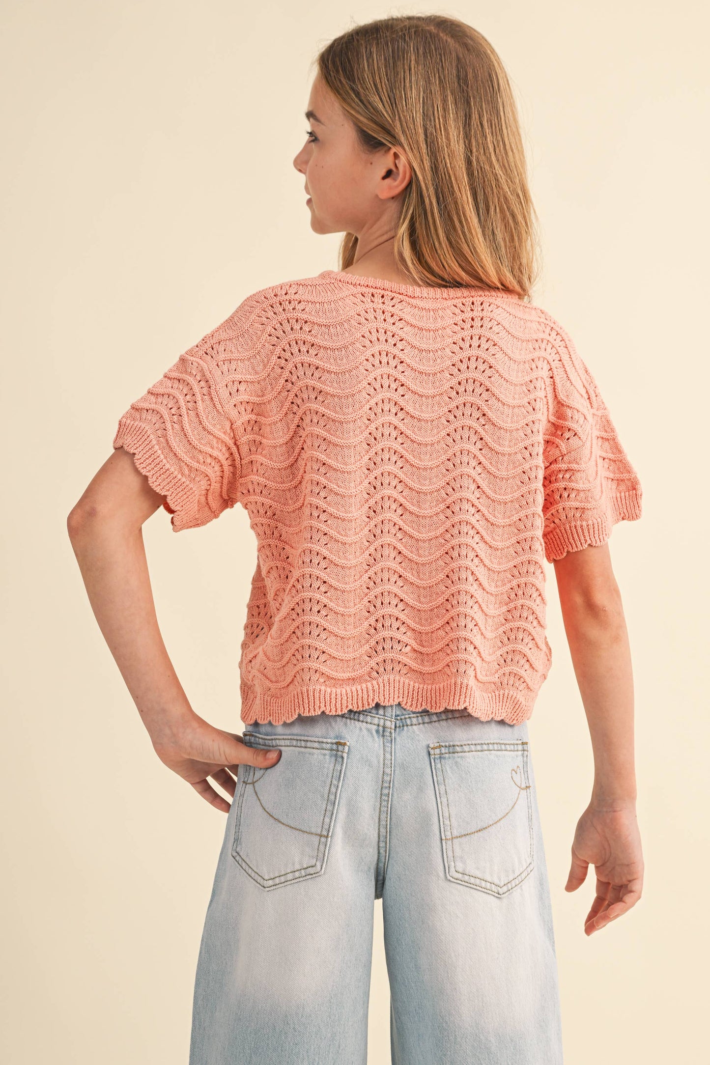 TWEEN GIRLS CROCHET TOP