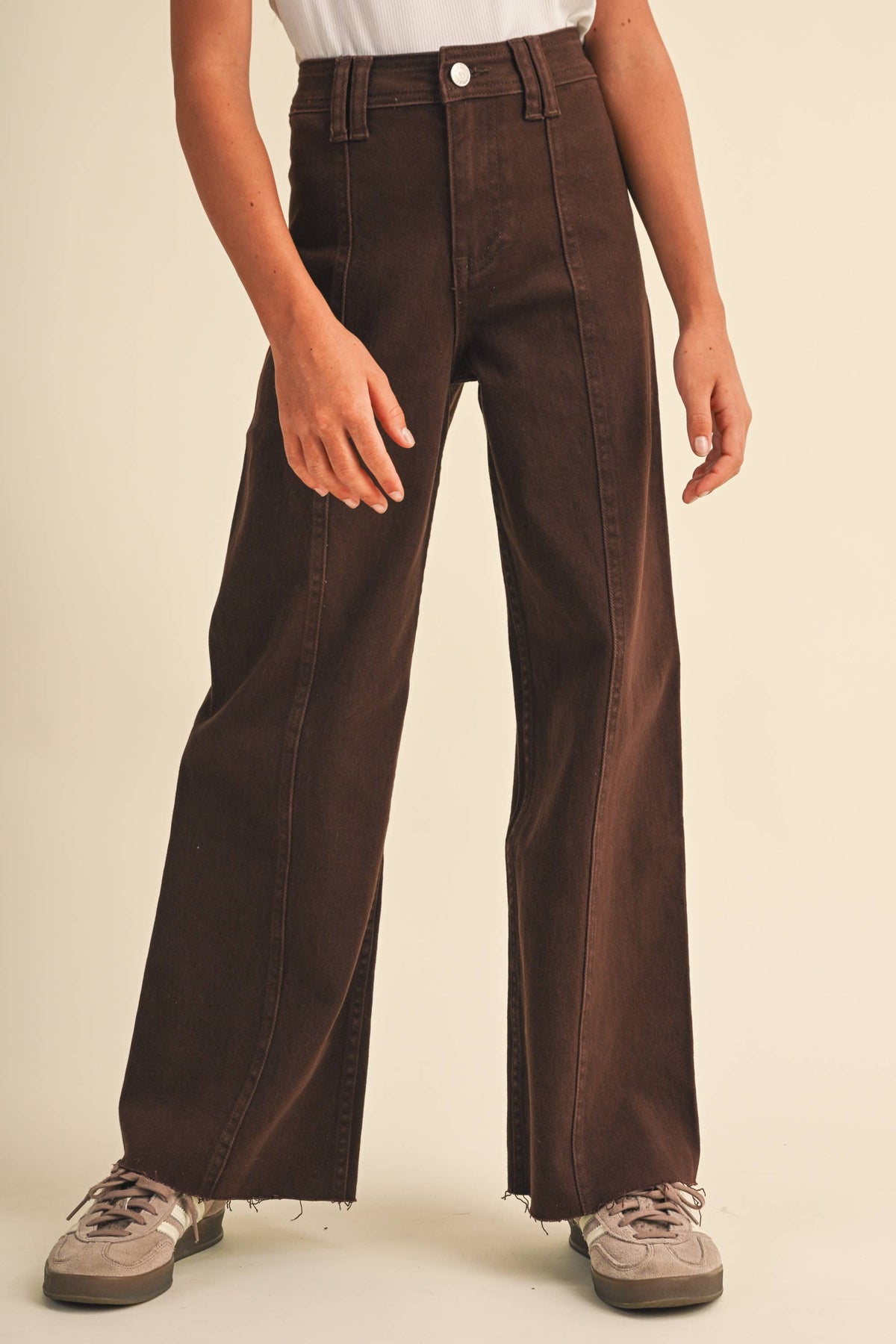 TWEEN KIDS GIRLS WIDE LEG DENIM PANTS (7-14)