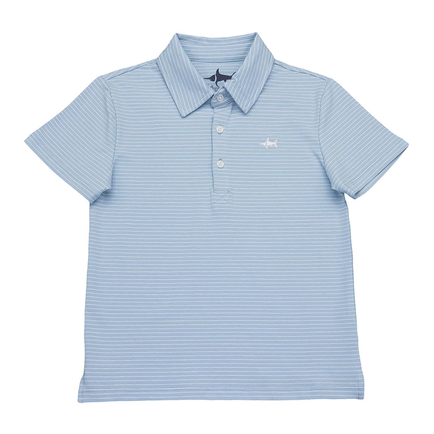 Banks Boys SS Polo Light Blue/White Stripe 