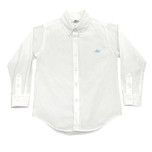 Carter Oxford Button Down- White Seersucker