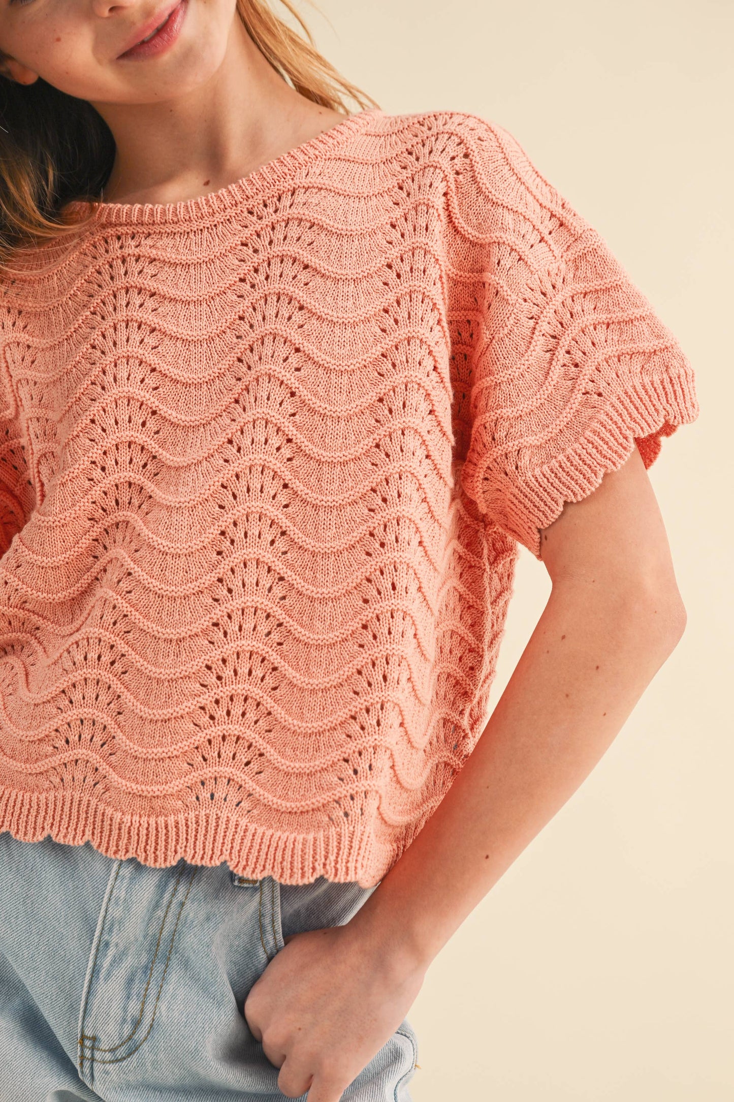 TWEEN GIRLS CROCHET TOP