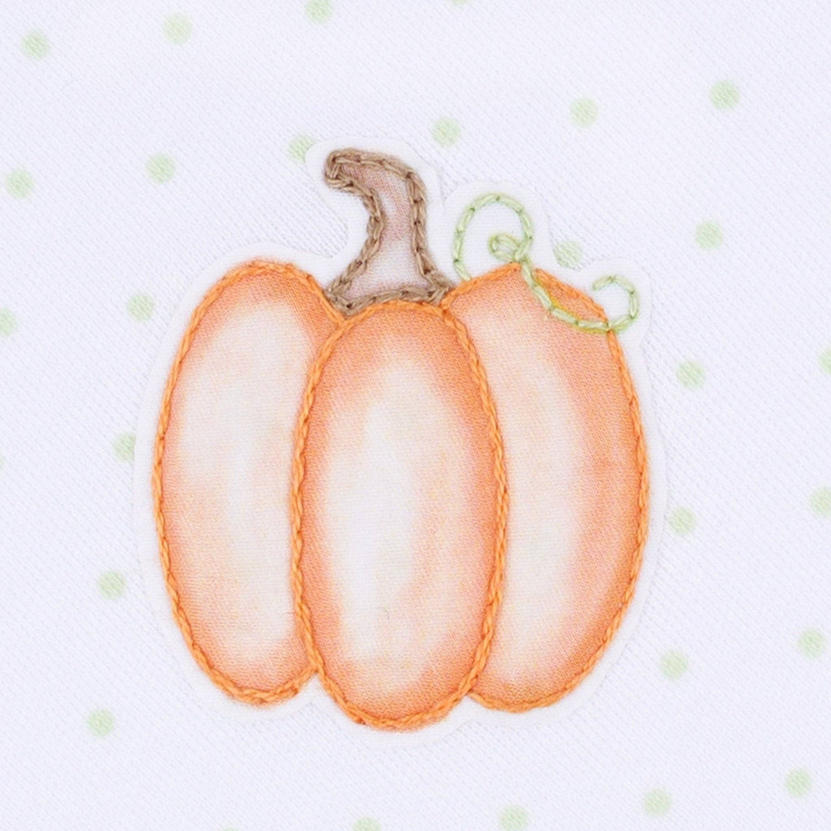Baby Pumpkin Hand-Embroidered Boy Diaper Cover Set