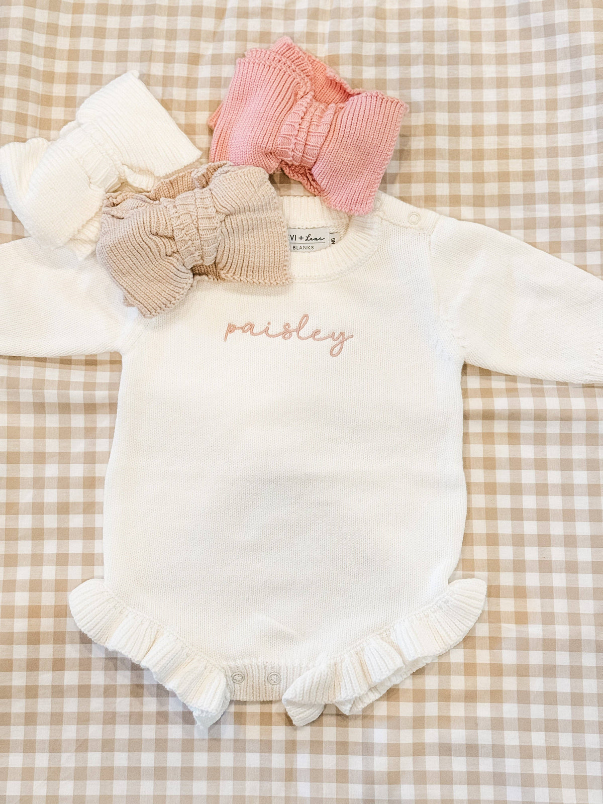 Oversized Knit Baby Bows