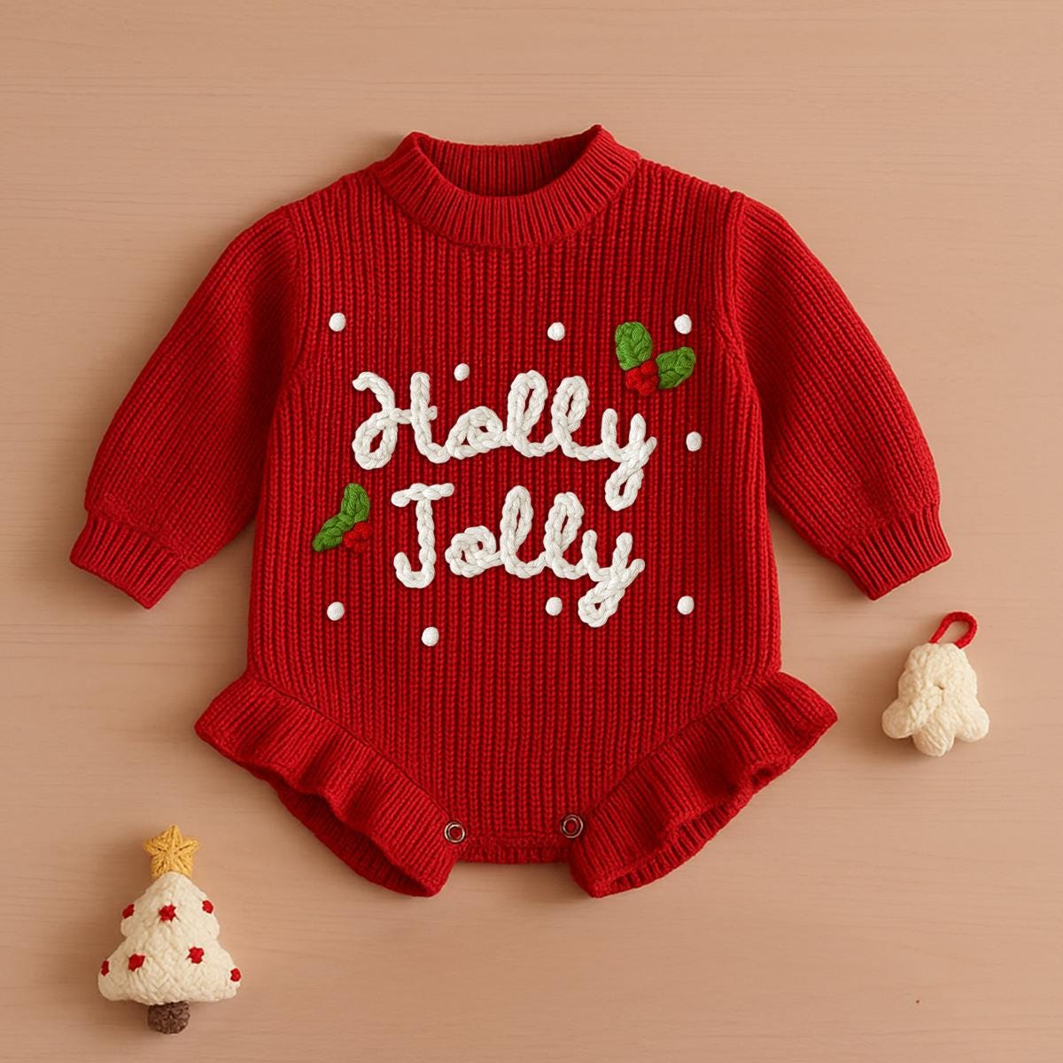 100% Cotton Ruffle Baby Knit Romper Girl | Blank Baby Romper