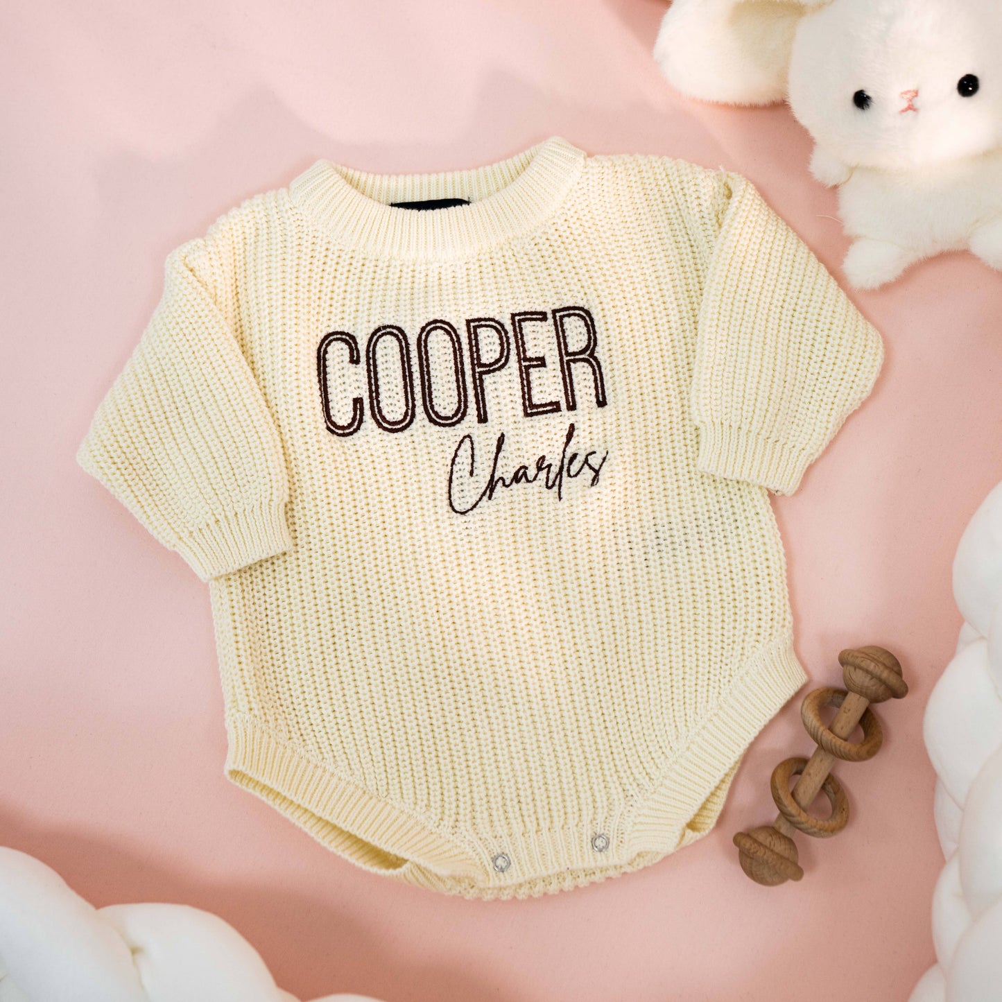 100% Cotton Baby Knit Romper