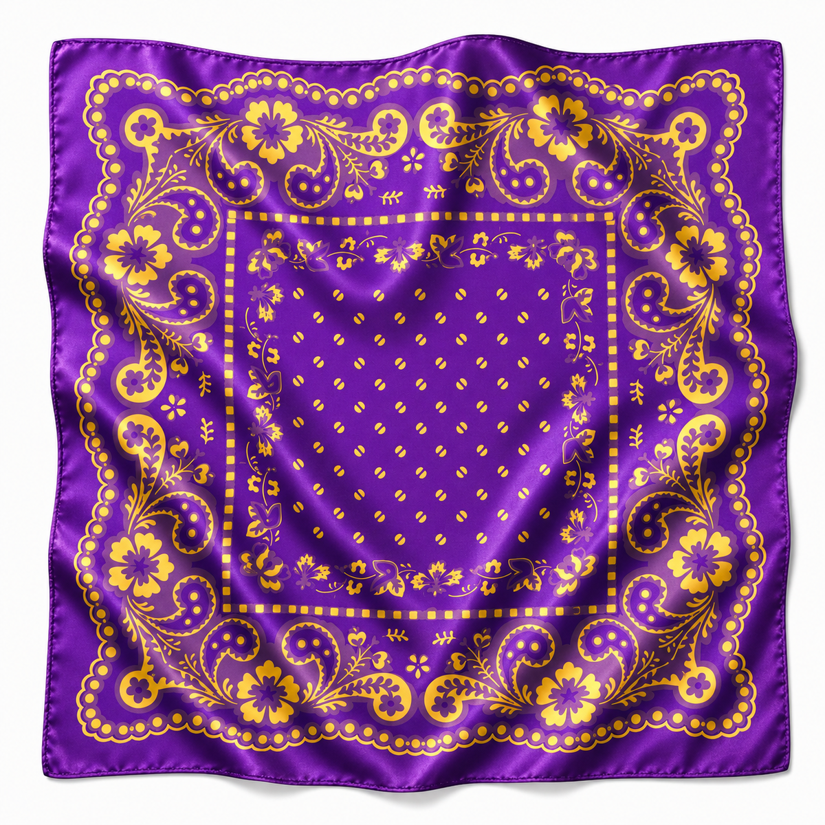32" Purple & Gold Gameday Bandana Scarf (4 PRINTS)
