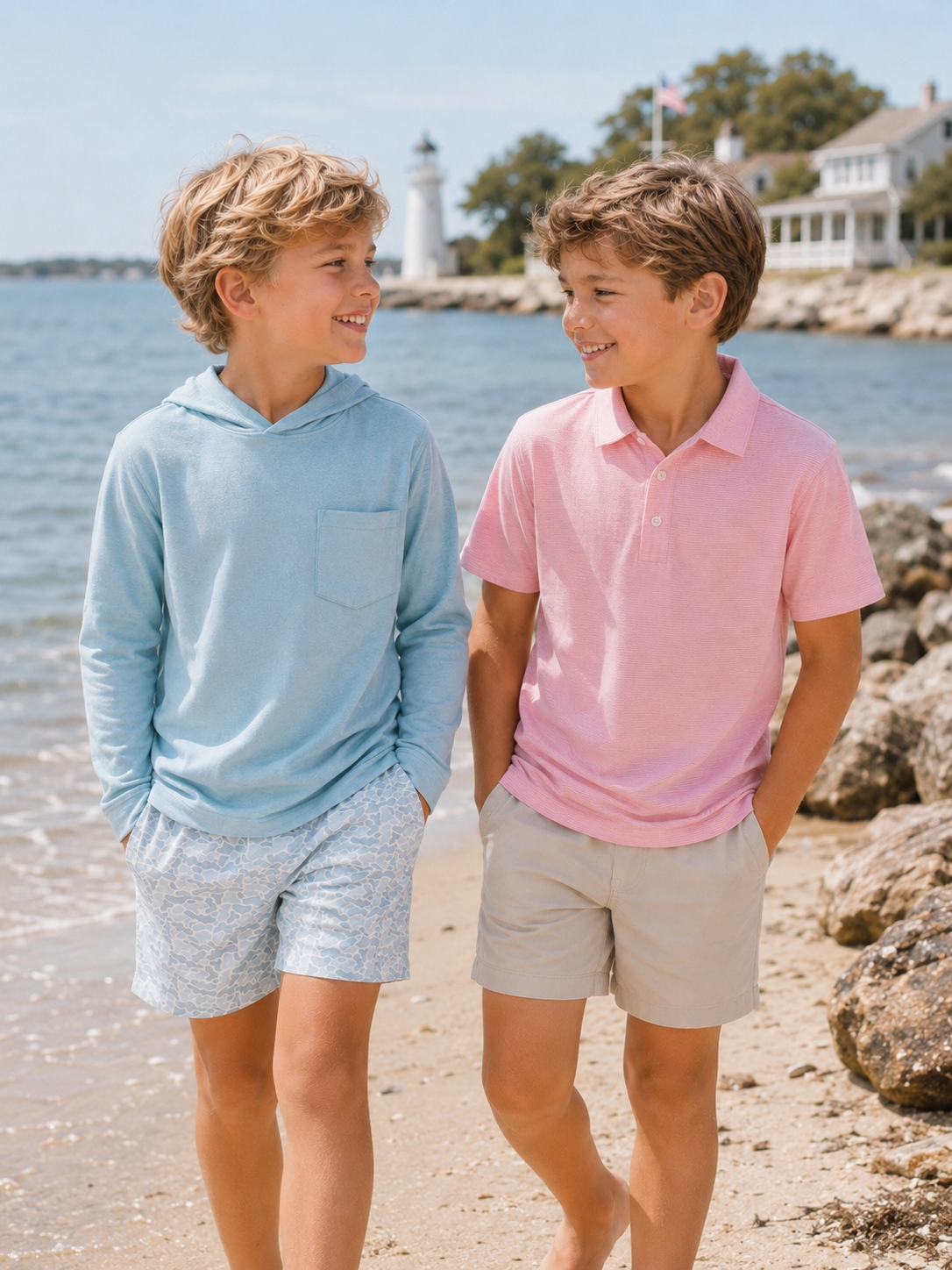 Kids Blue Pastel Bamboo Hoodie