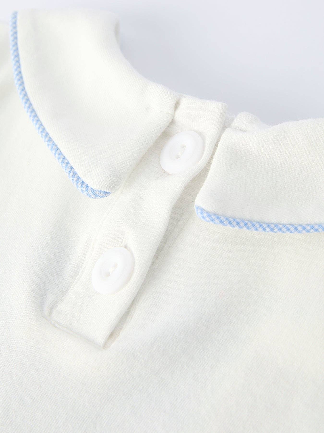 Blue Smocked Baby Boy Bloomer Set