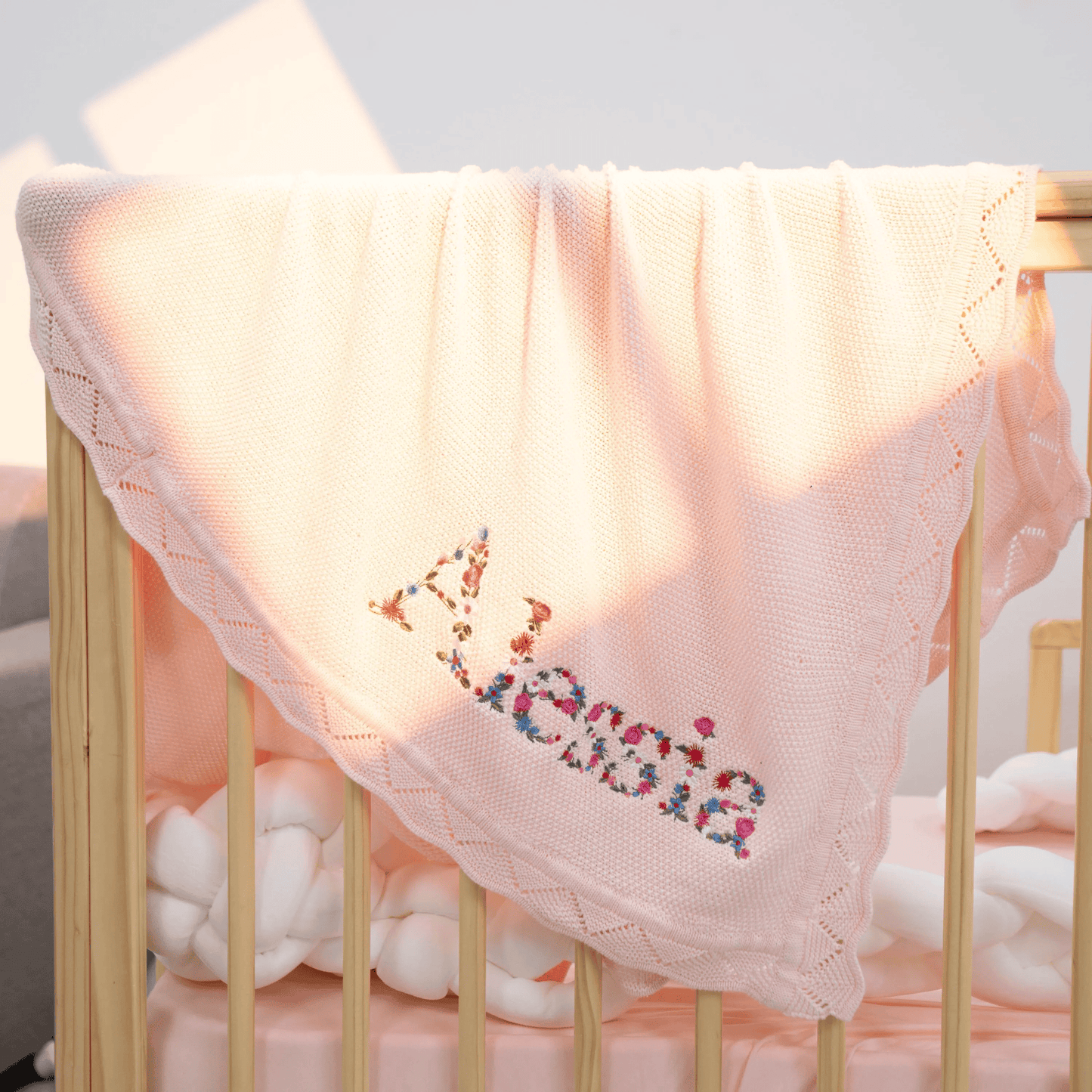 Heirloom Lacing Baby Blanket - 100% Cotton