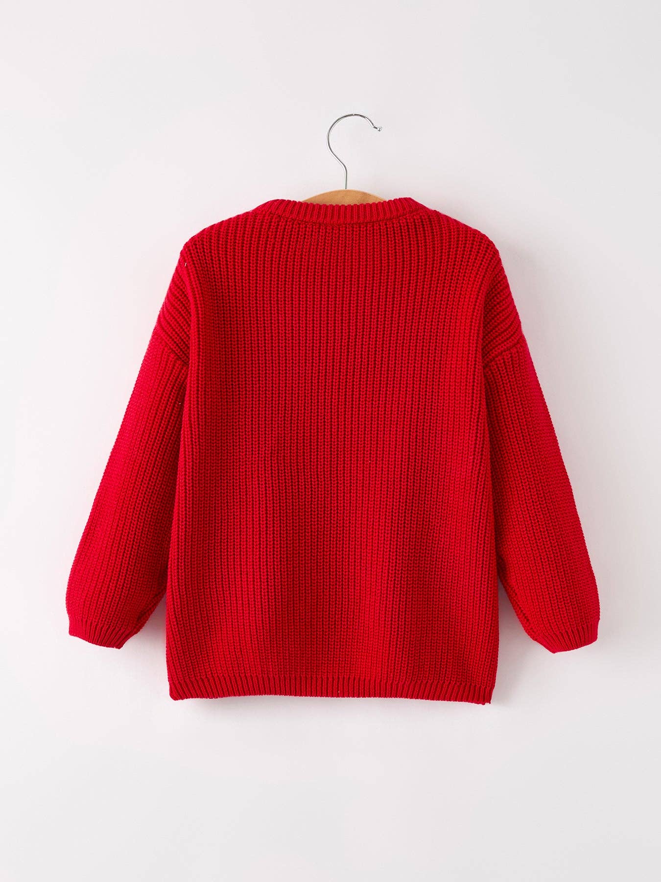 Christmas Winter Cane Girls Red Pullover