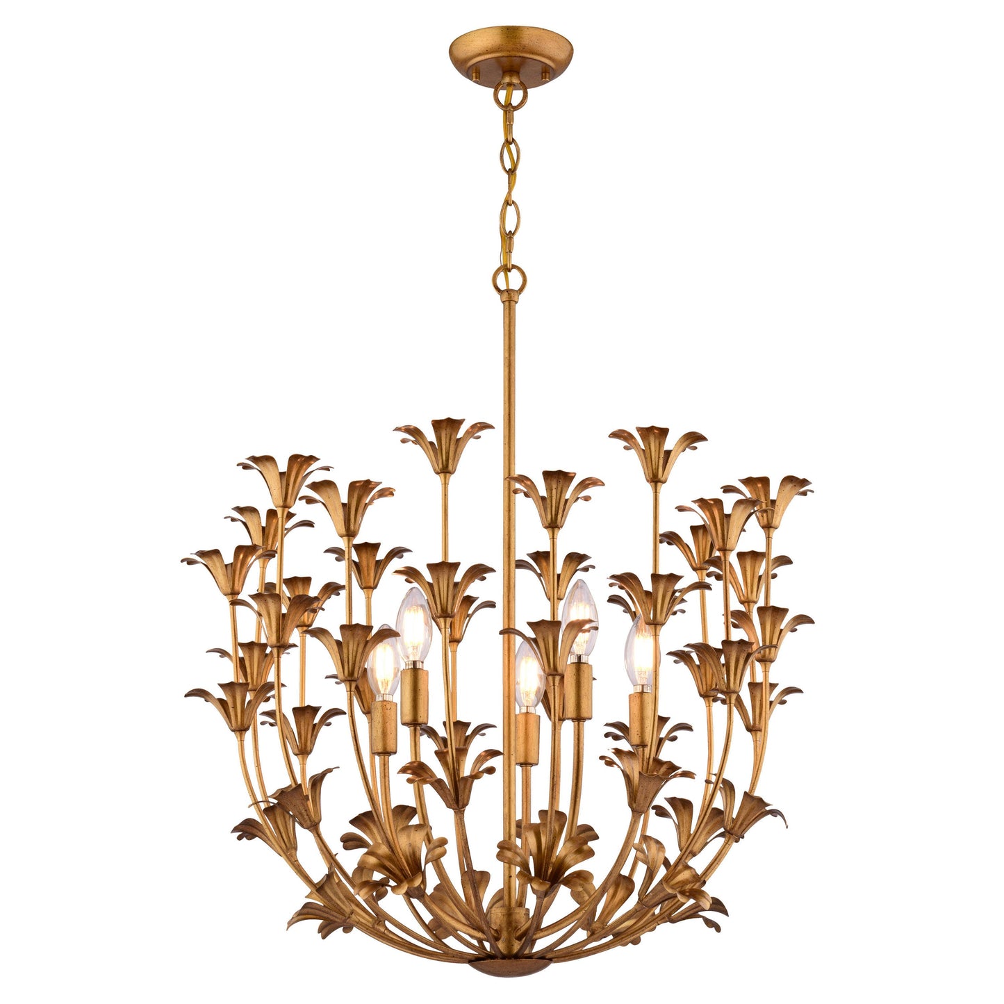 Gold Chic Pendant Light, Kitchen Island, 23.5 in