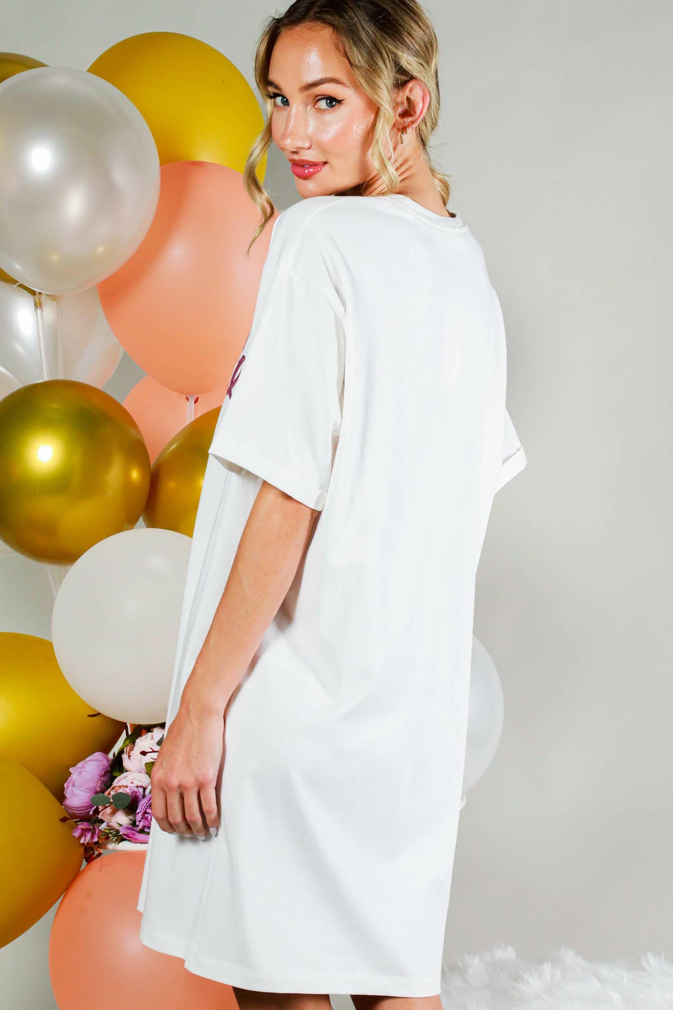 Mardi Gras Crown Sequin Detail Dress