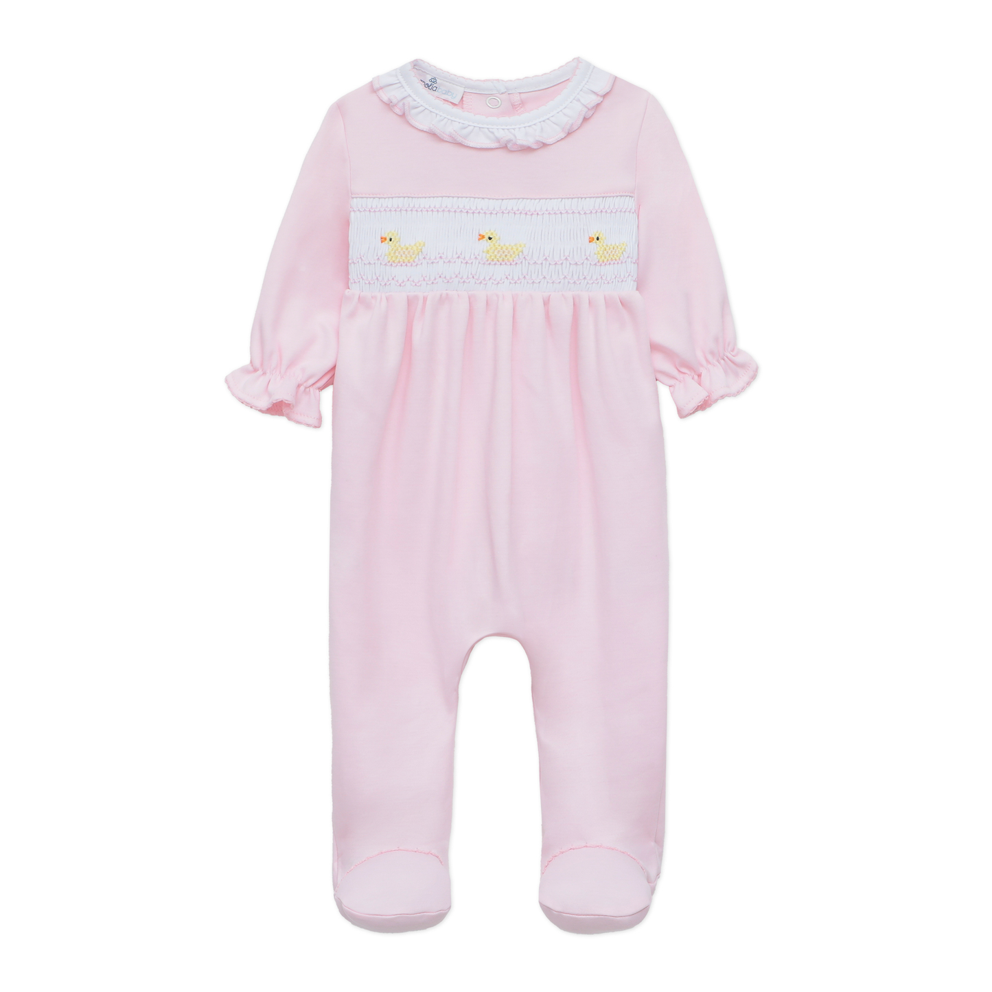 Little Ducklings Classics Smocked Footie - Pink