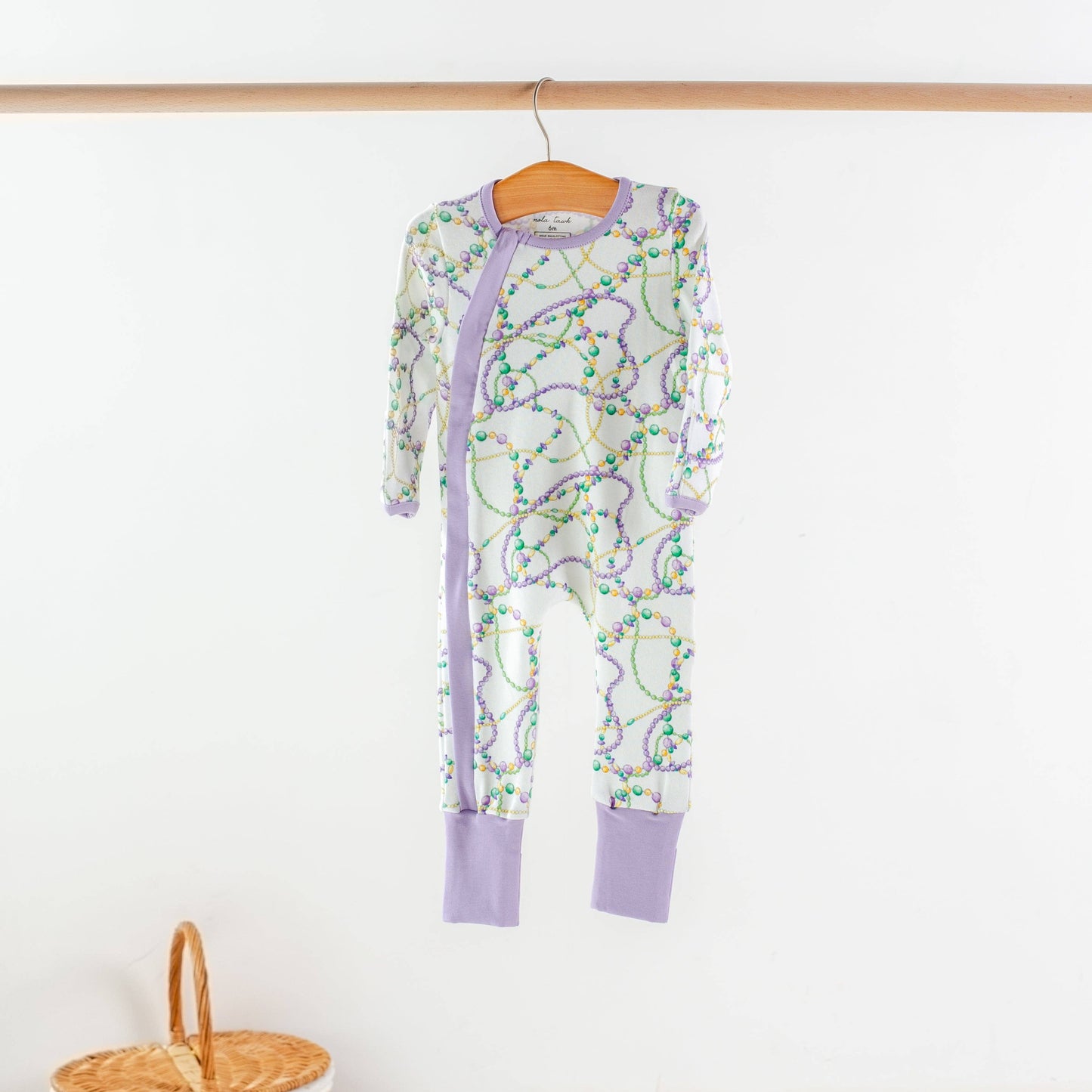 Just Here for the Beads Organic Cotton Mardi Gras Pajama Set
