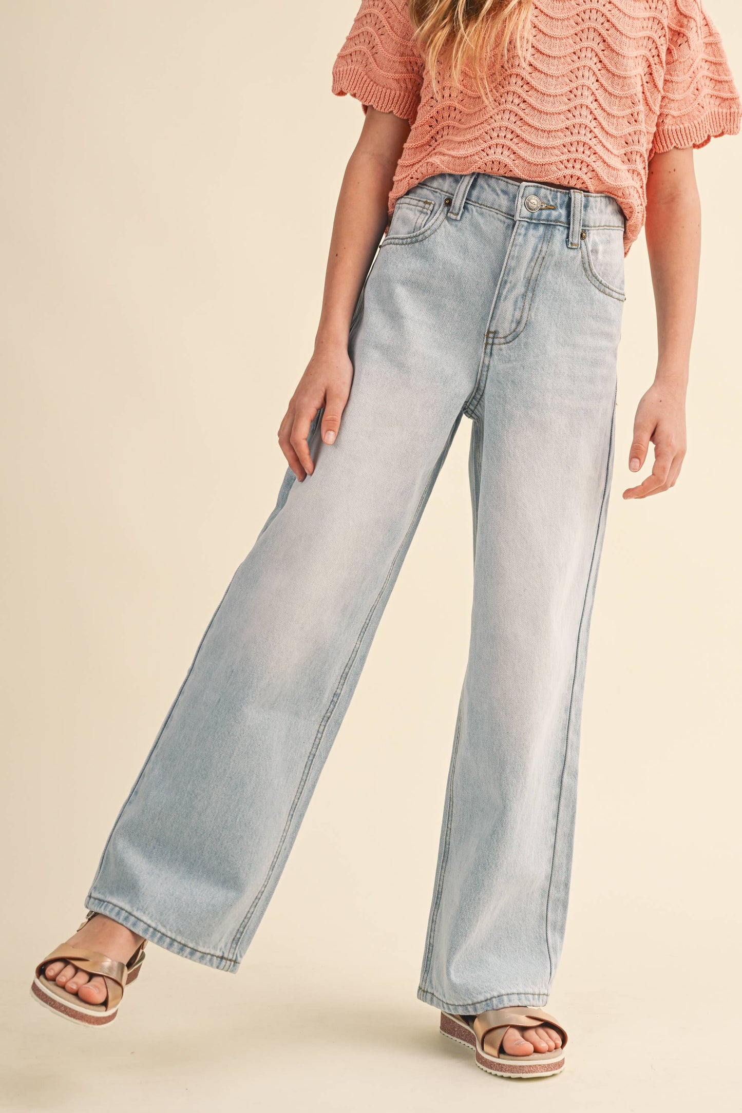 GIRLS WIDE LEG DENIM