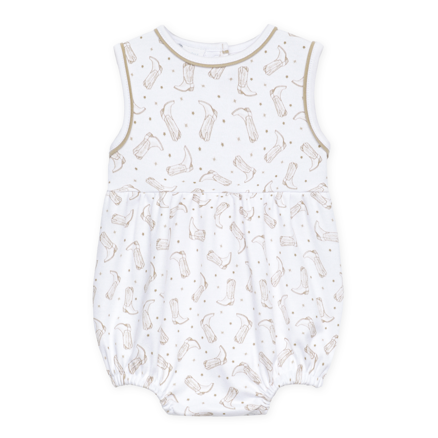 Darling Cowboy Boots Sleeveless Print Bubble - Ivory