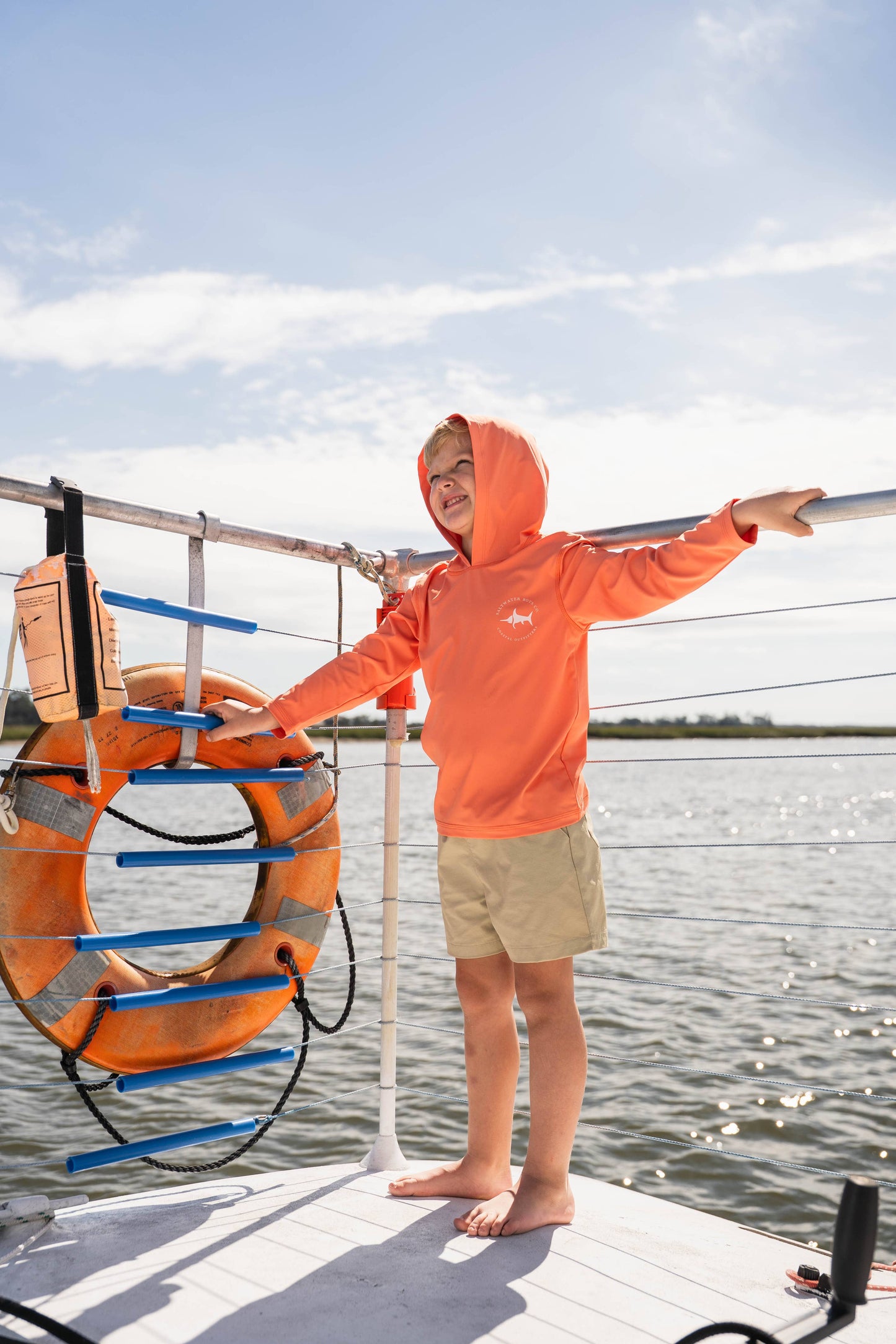 Performance Hoodie Orange Tuna