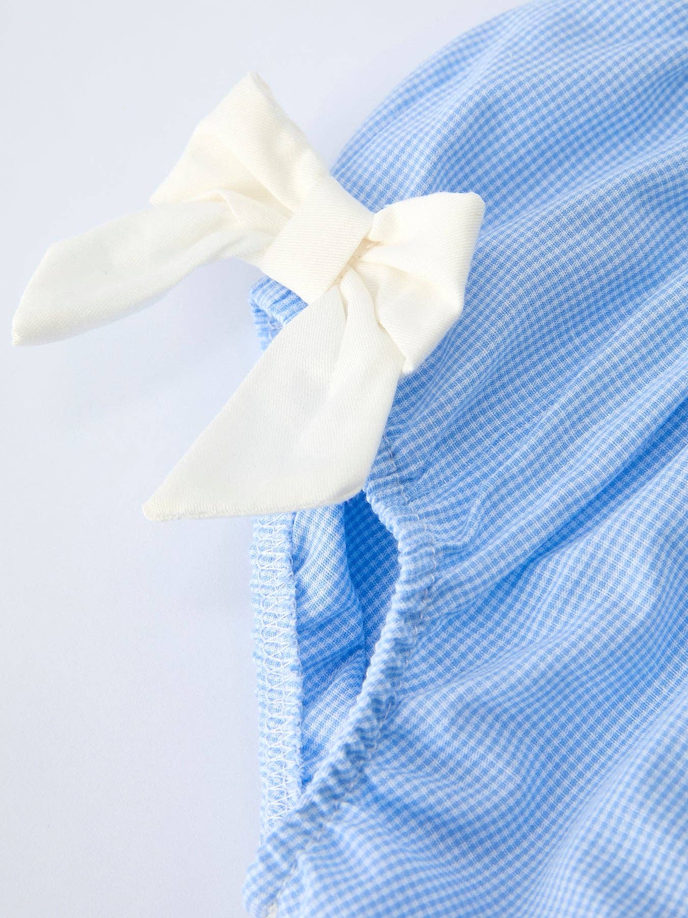 Blue Smocked Baby Girls Bloomer Set
