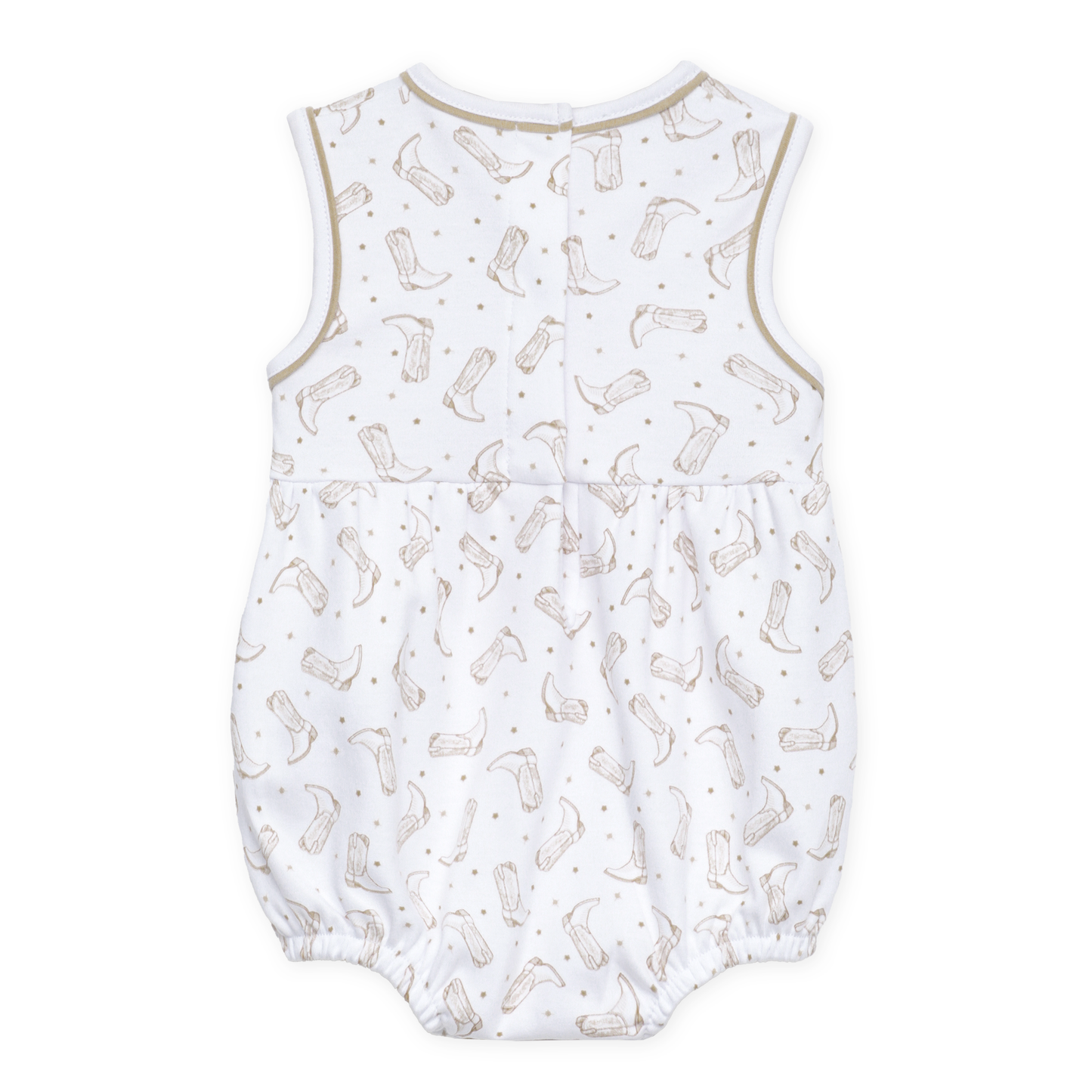 Darling Cowboy Boots Sleeveless Print Bubble - Ivory
