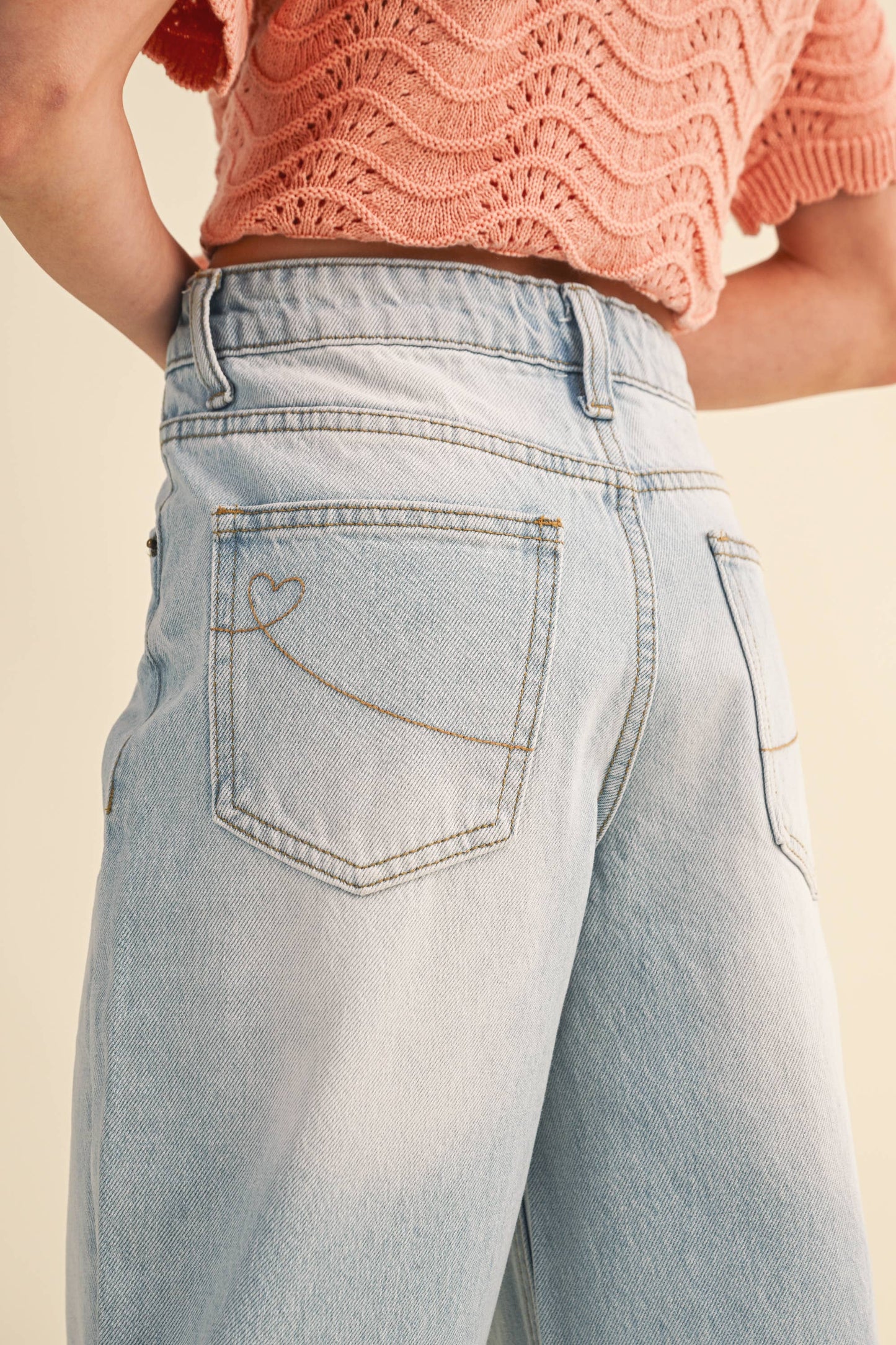 GIRLS WIDE LEG DENIM