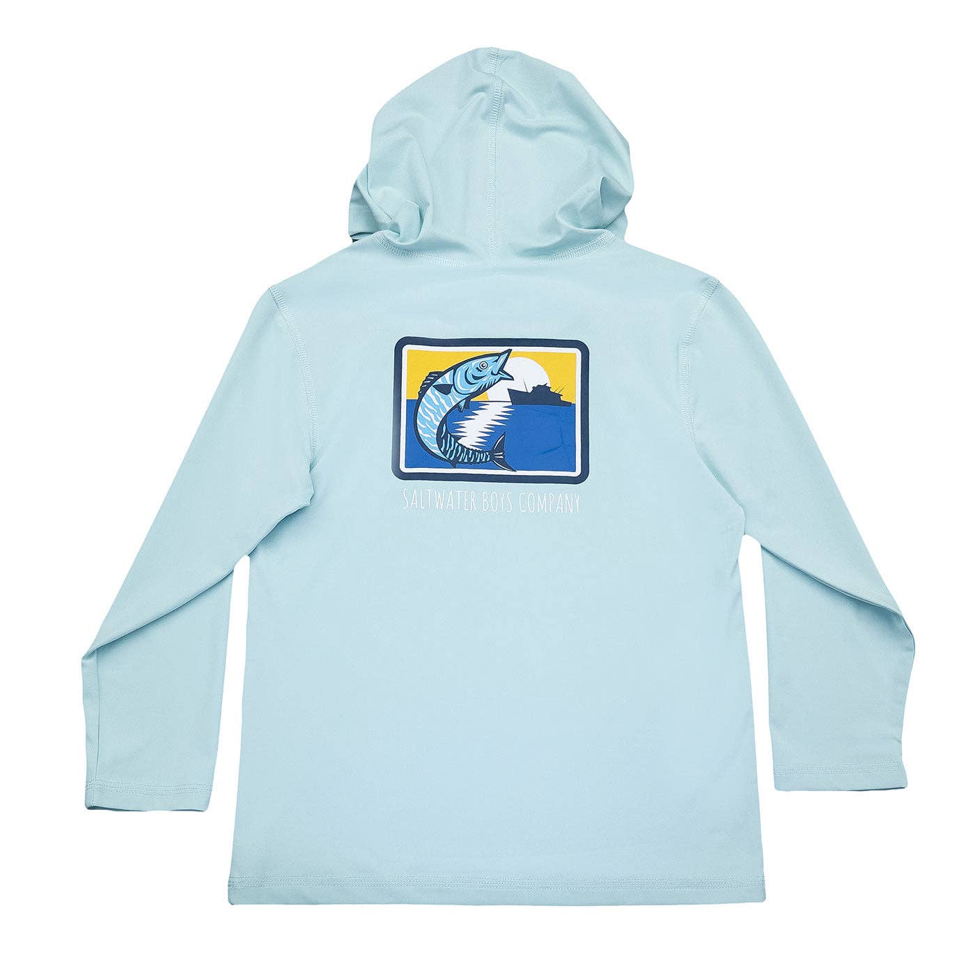 Performance Hoodie Light Aqua Blue Wahoo