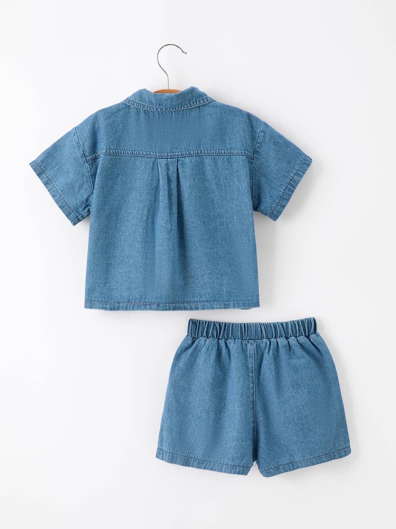 Baby Denim Shirt & Shorts Summer Set