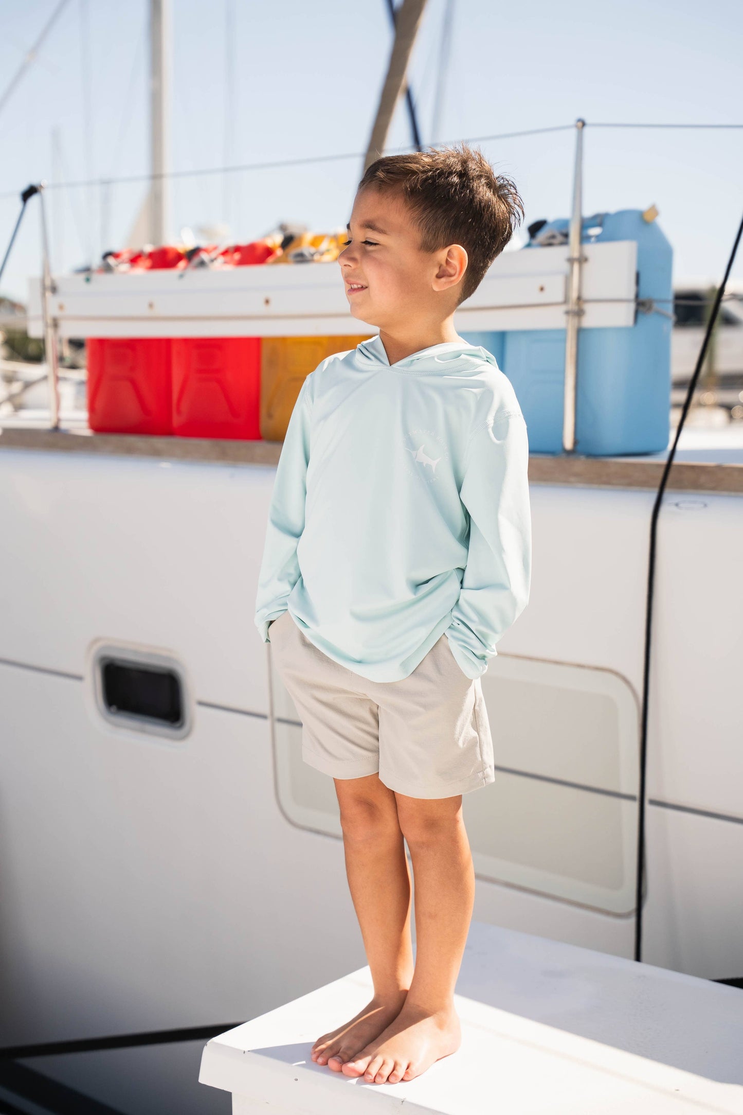 Performance Hoodie Light Aqua Blue Wahoo