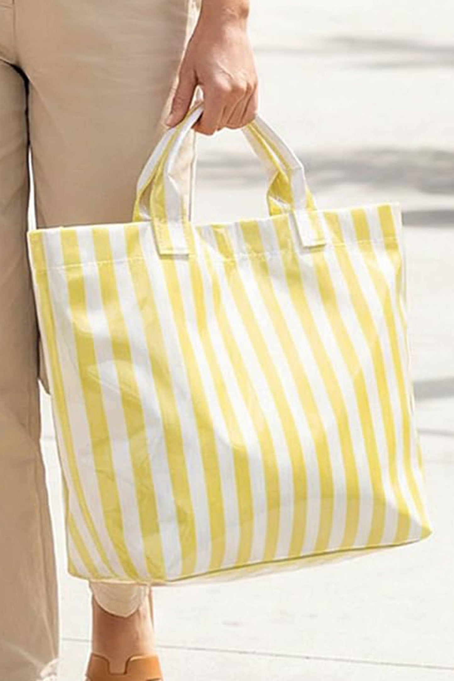 66 Glossy Striped Large Tote Bag