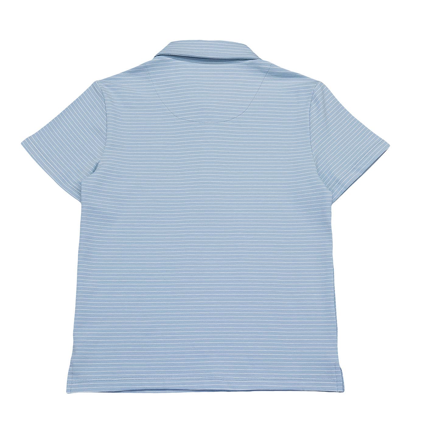 Banks Boys SS Polo Light Blue/White Stripe 