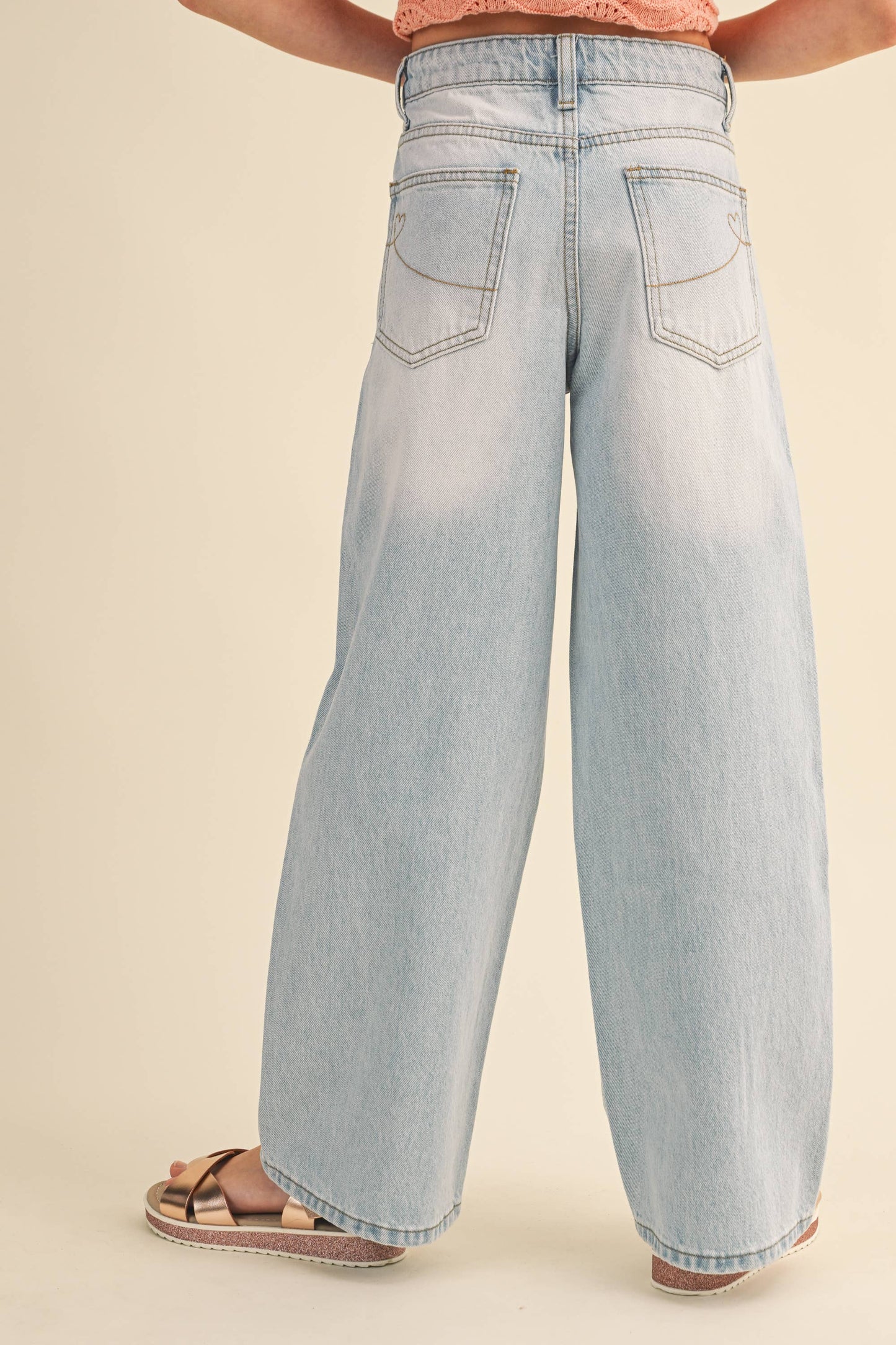GIRLS WIDE LEG DENIM