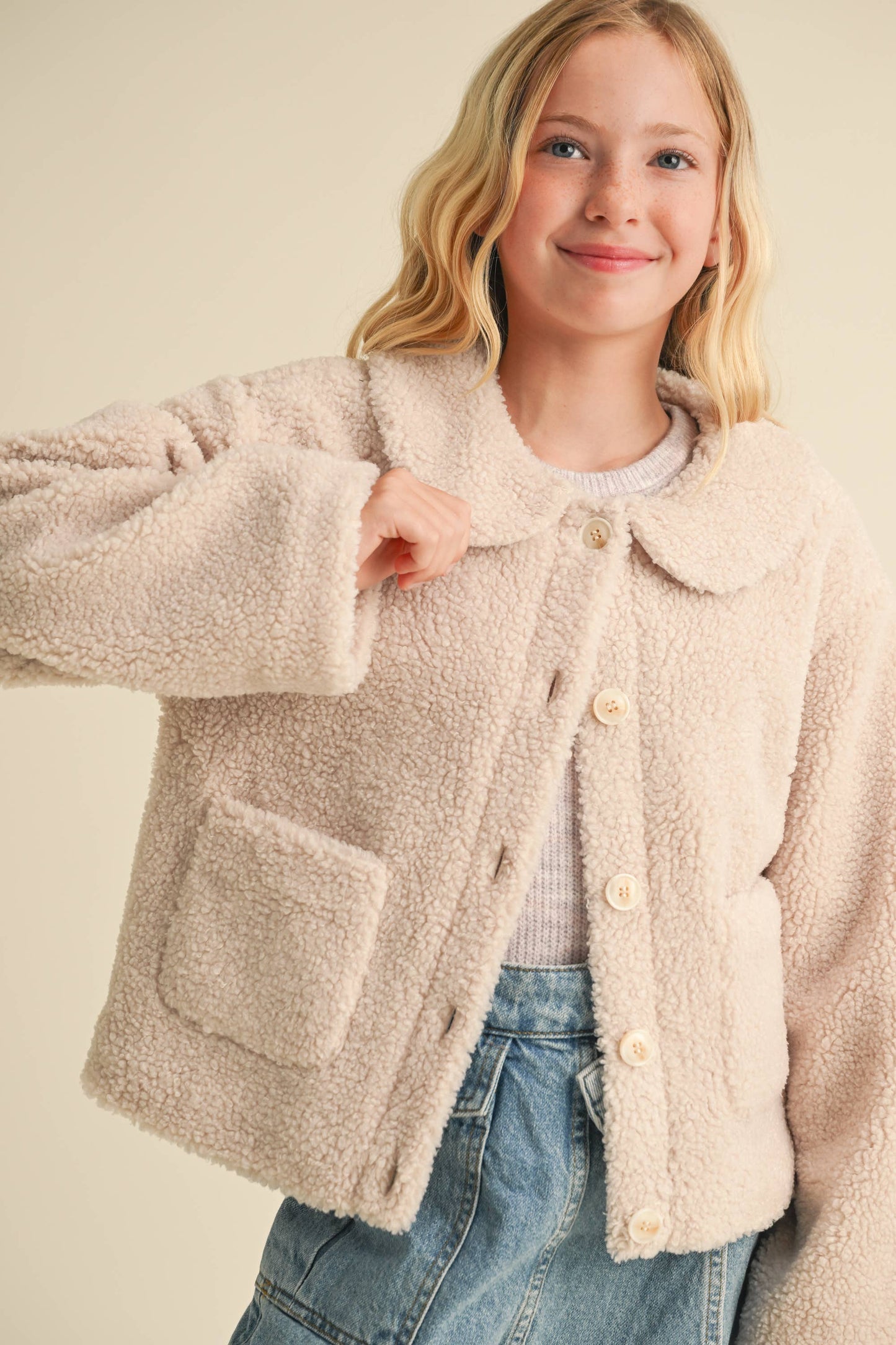 TWEEN KIDS GIRLS PETER PAN COLLAR JACKET (7-14)