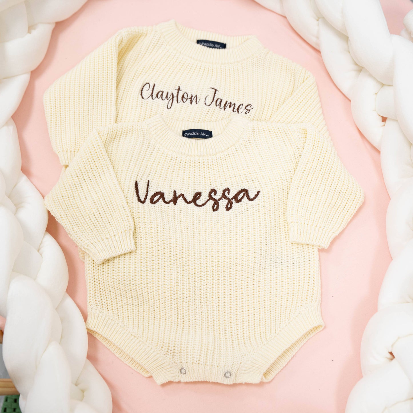 100% Cotton Baby Knit Romper