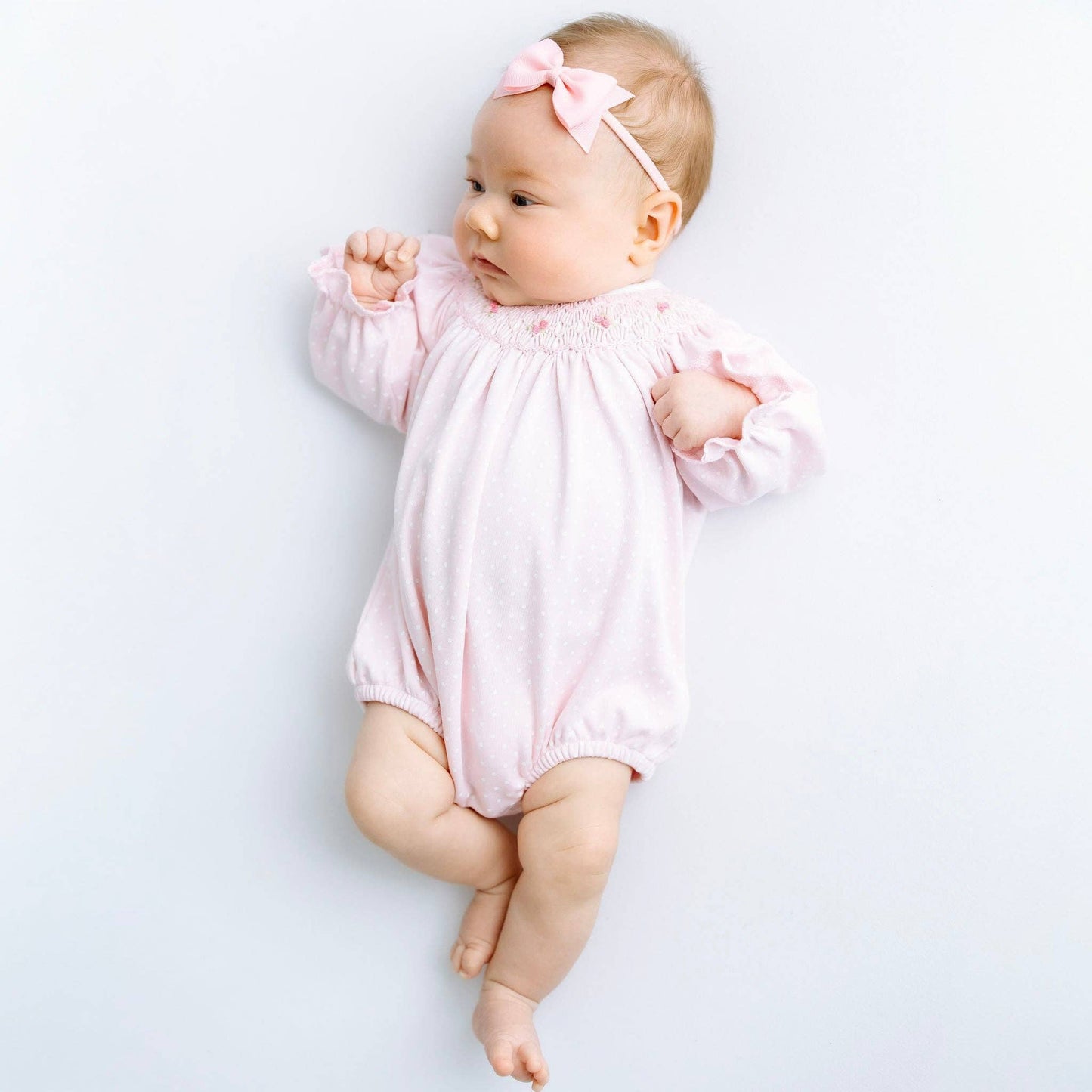 Mia's Classics Bishop Long Sleeve Bubble - Pink