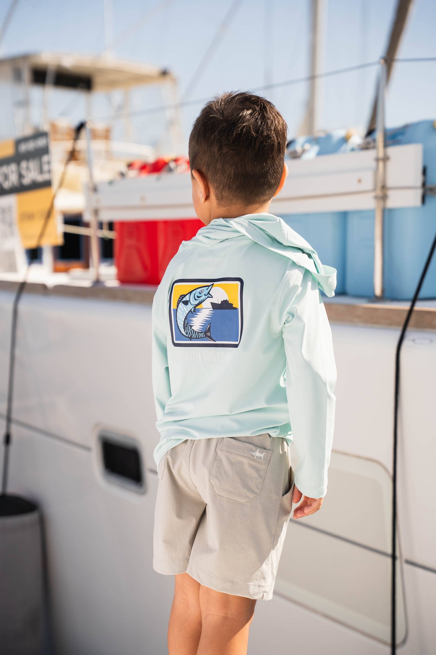 Performance Hoodie Light Aqua Blue Wahoo