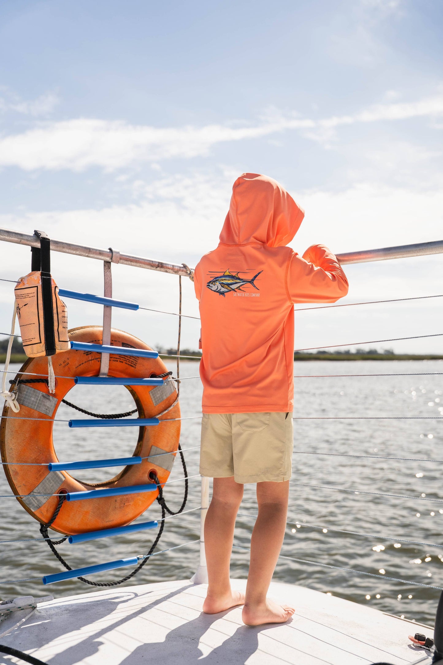 Performance Hoodie Orange Tuna