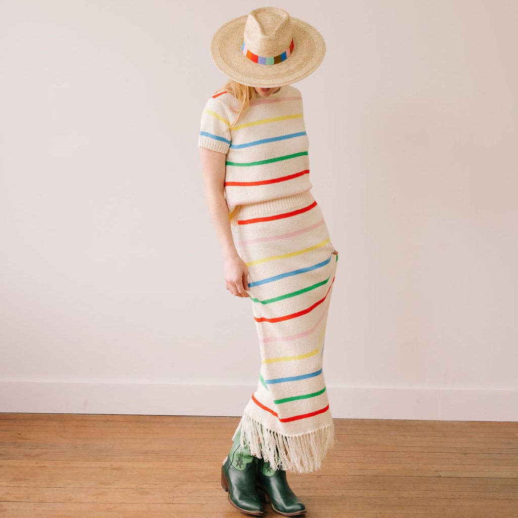 Confetti Stripe Palm Hat