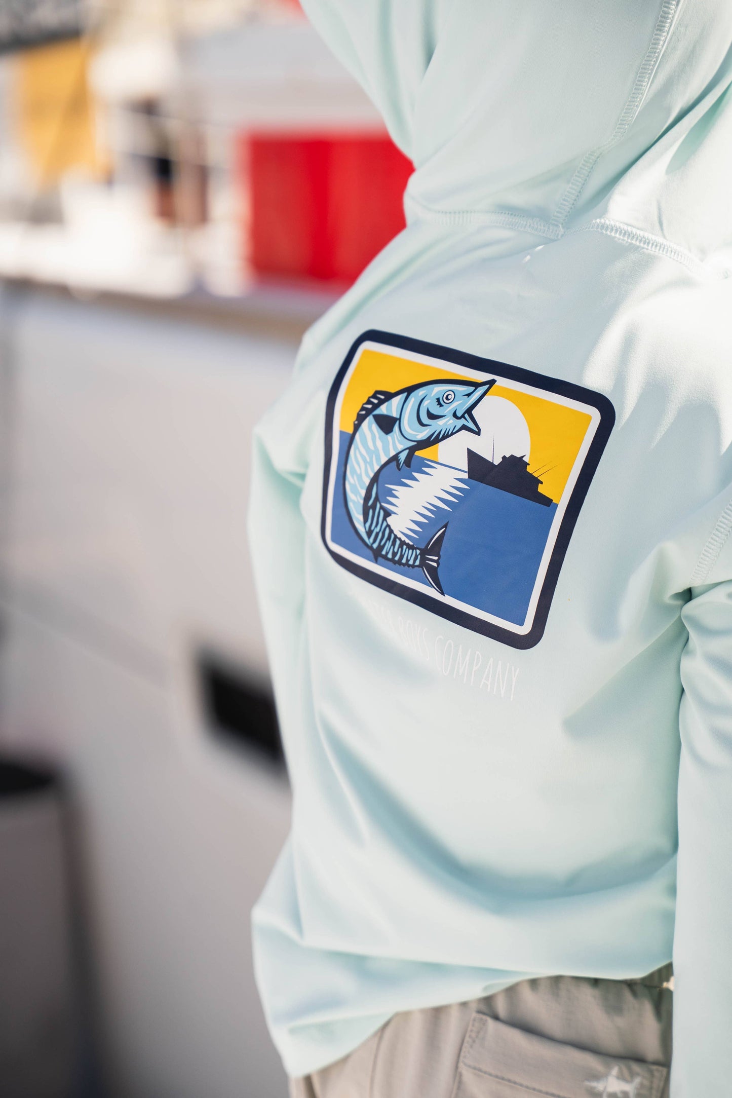 Performance Hoodie Light Aqua Blue Wahoo